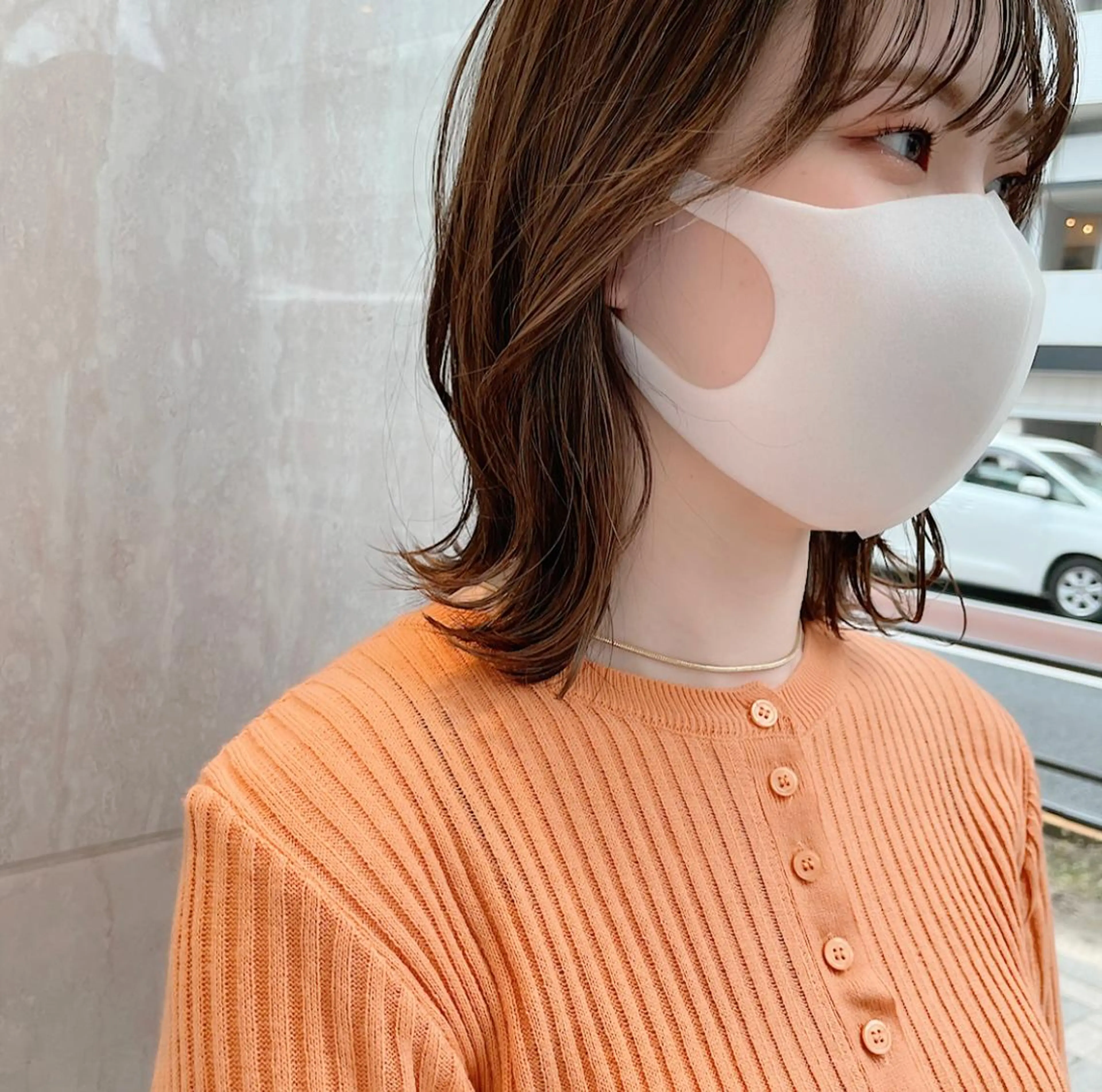 ミディアム くびれヘア レイヤーカット BiBi 武田 あやのヘアスタイル