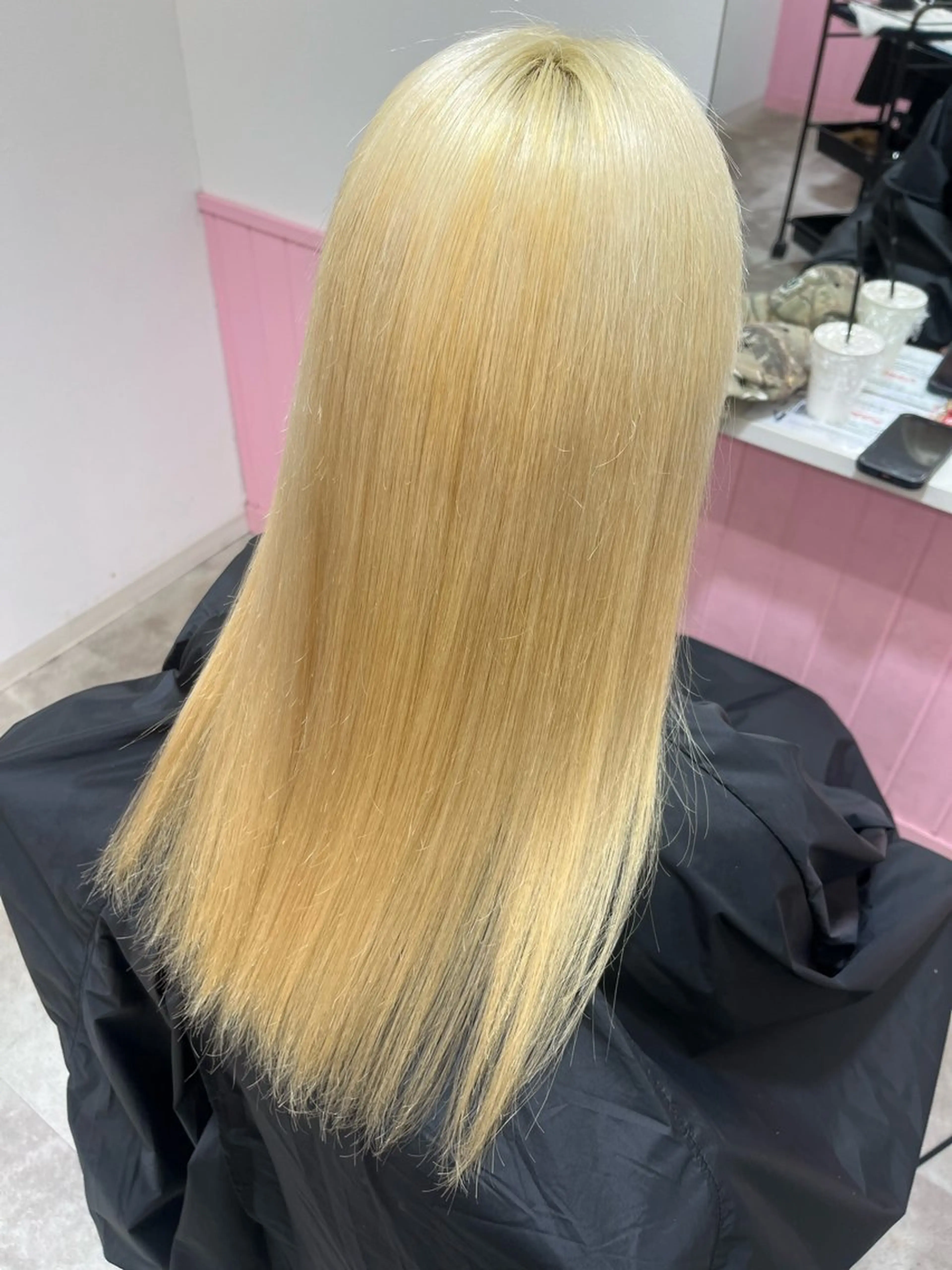 カラー バレイヤージュ ブリーチ ブロンド ケアブリーチ デザインカラー 心斎橋/ブロンド/ ペールカラー/あみかのヘアスタイル