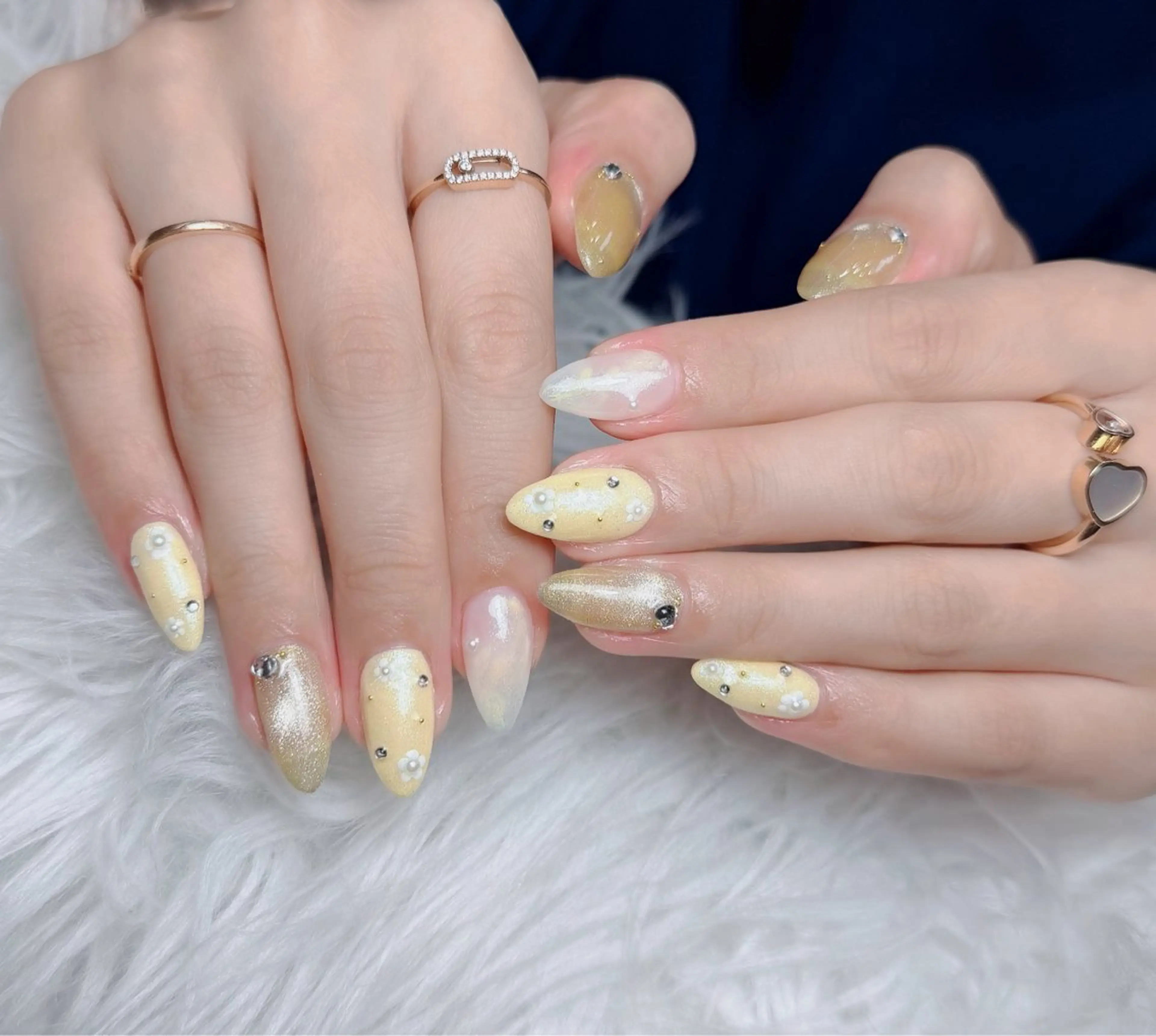 ネイル アートネイル フレンチネイル ジェルネイル 韓国ネイル マグネットネイル ハンドネイル Lenie Nail Okuboのネイルデザイン