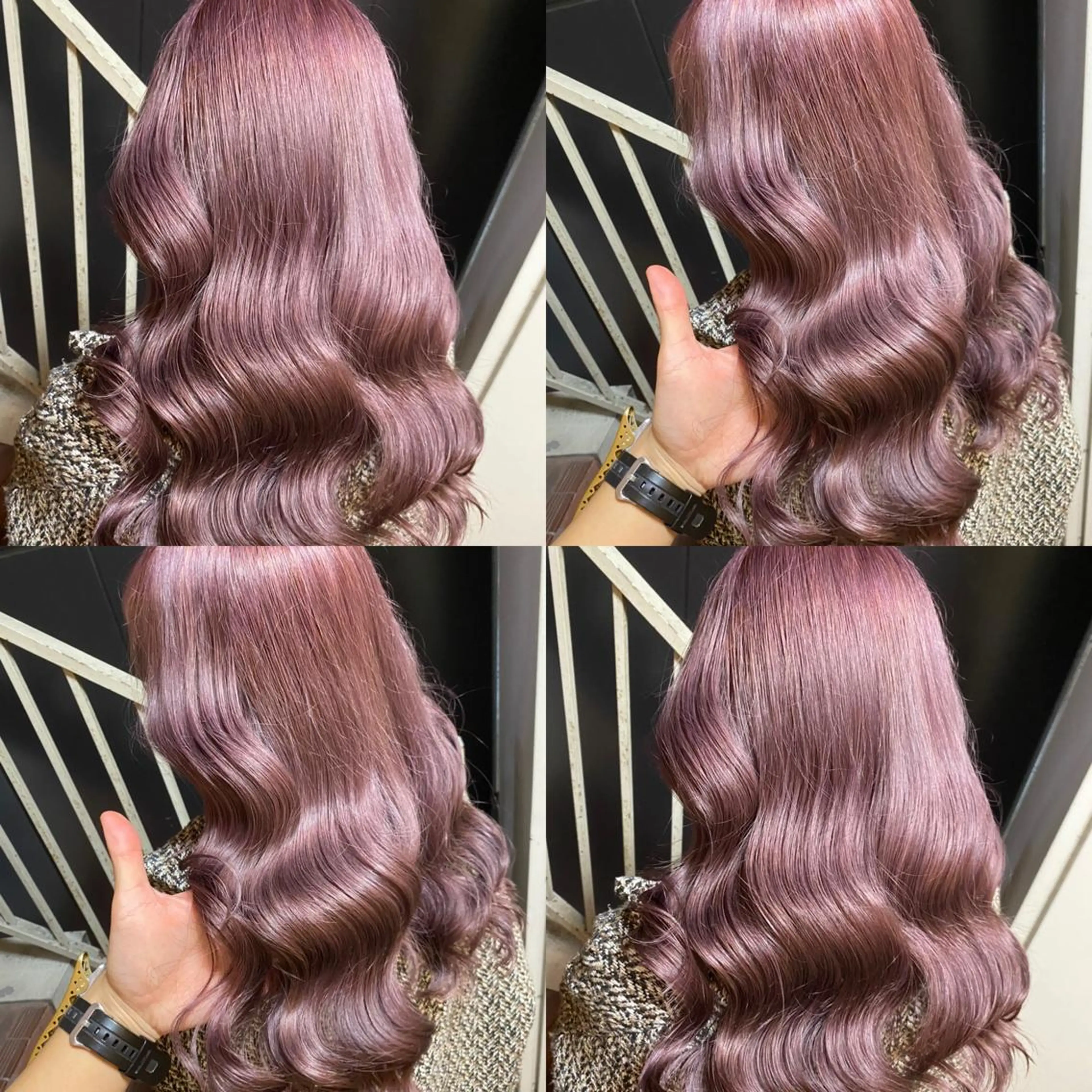 カラー ブリーチ ラベンダーカラー ピンクカラー ピンクラベンダー ご予約 宜しくお願いします！のヘアスタイル