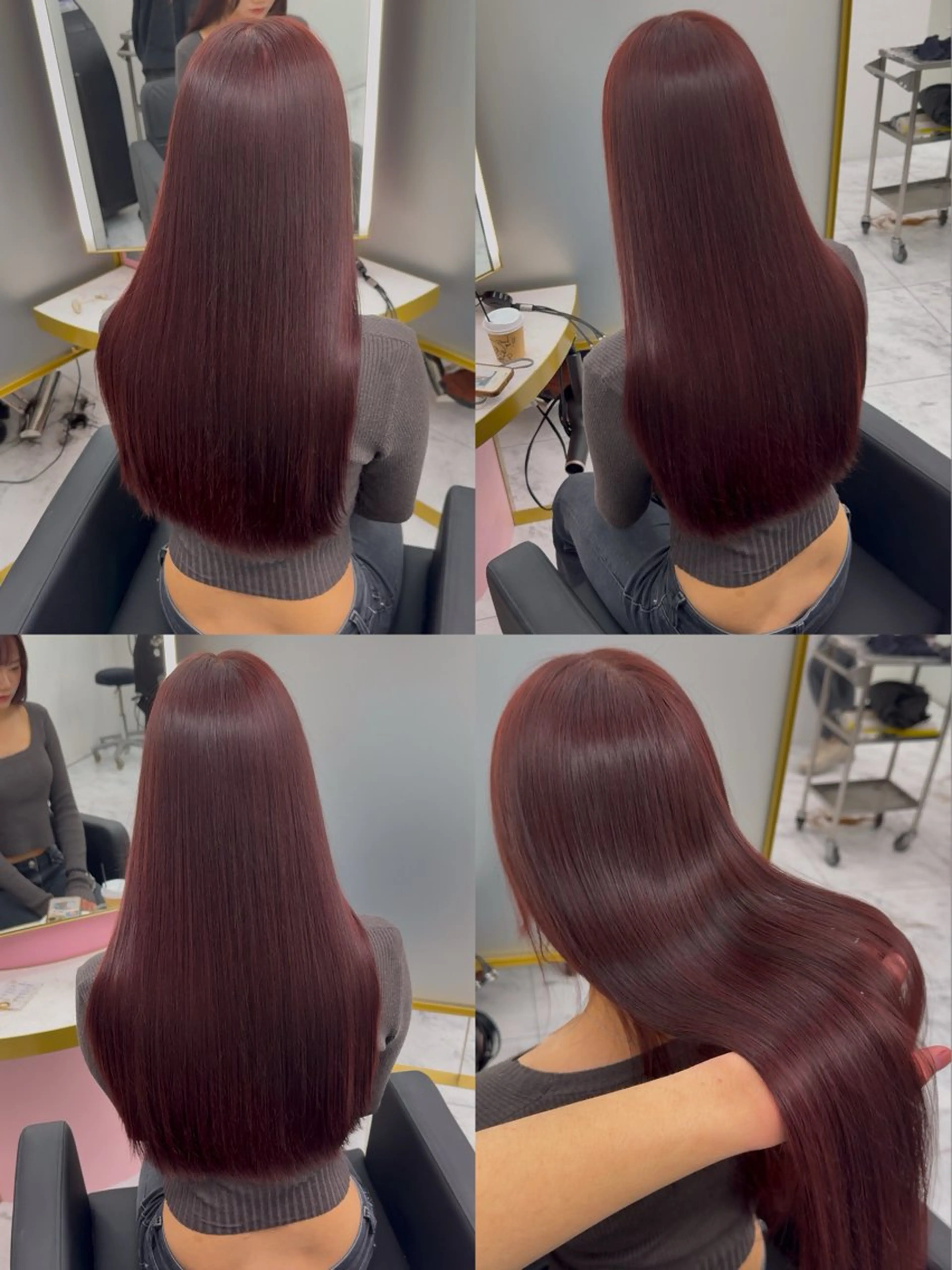 ロング カラー 黒髪 ブリーチ ブリーチなしカラー ヘアカラー トリートメント 🍒暖色🍒ブリーチ なしカラー/たくみ。のヘアスタイル