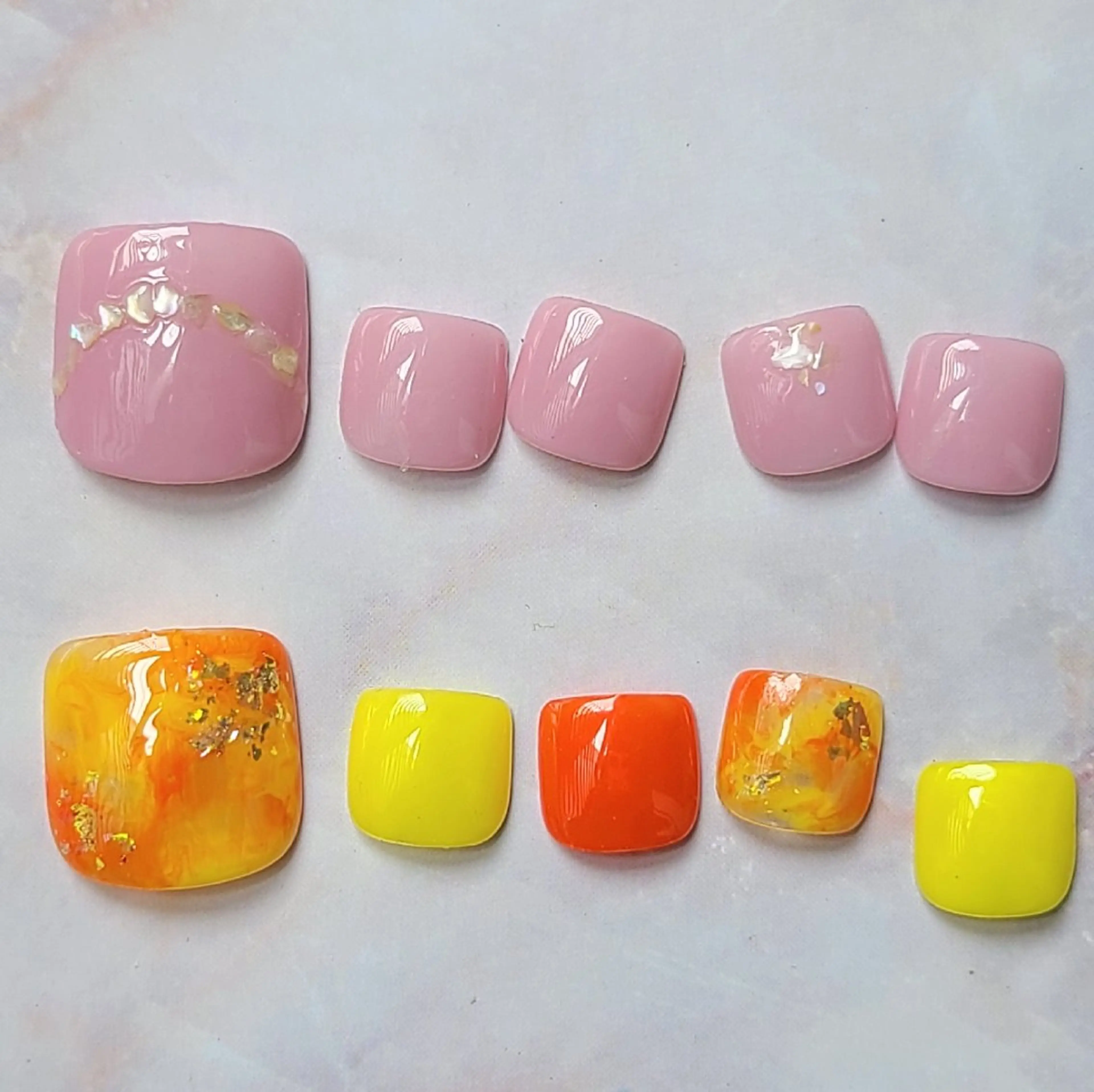 ネイル アートネイル ジェルネイル ワンカラーネイル パラジェル シンプルネイル フットネイル 6RokuHair（ロクヘアー)所属・門川 茉奈美のネイルデザイン