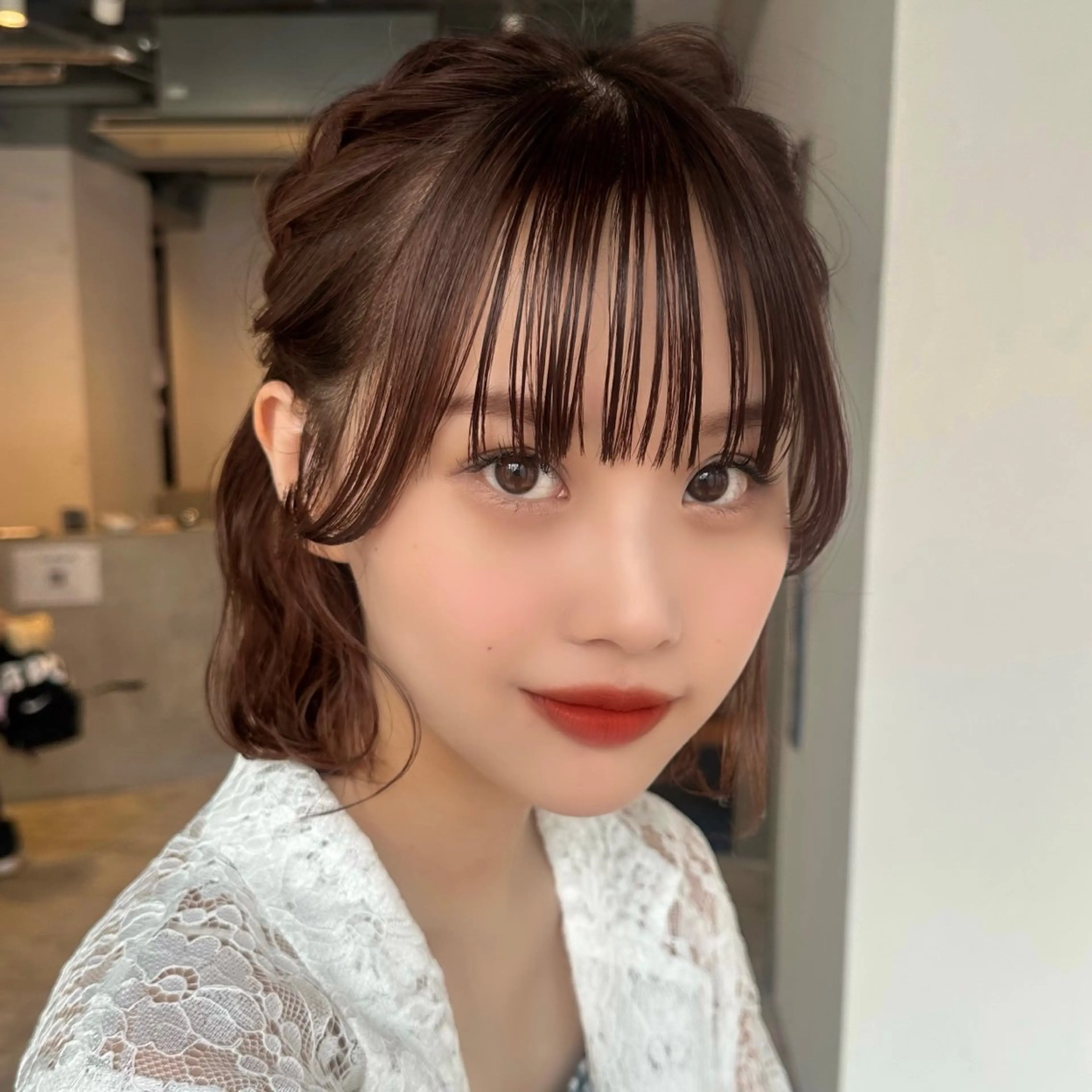 ミディアム 🌷モア 🌷暖色カラー・ボブのヘアスタイル