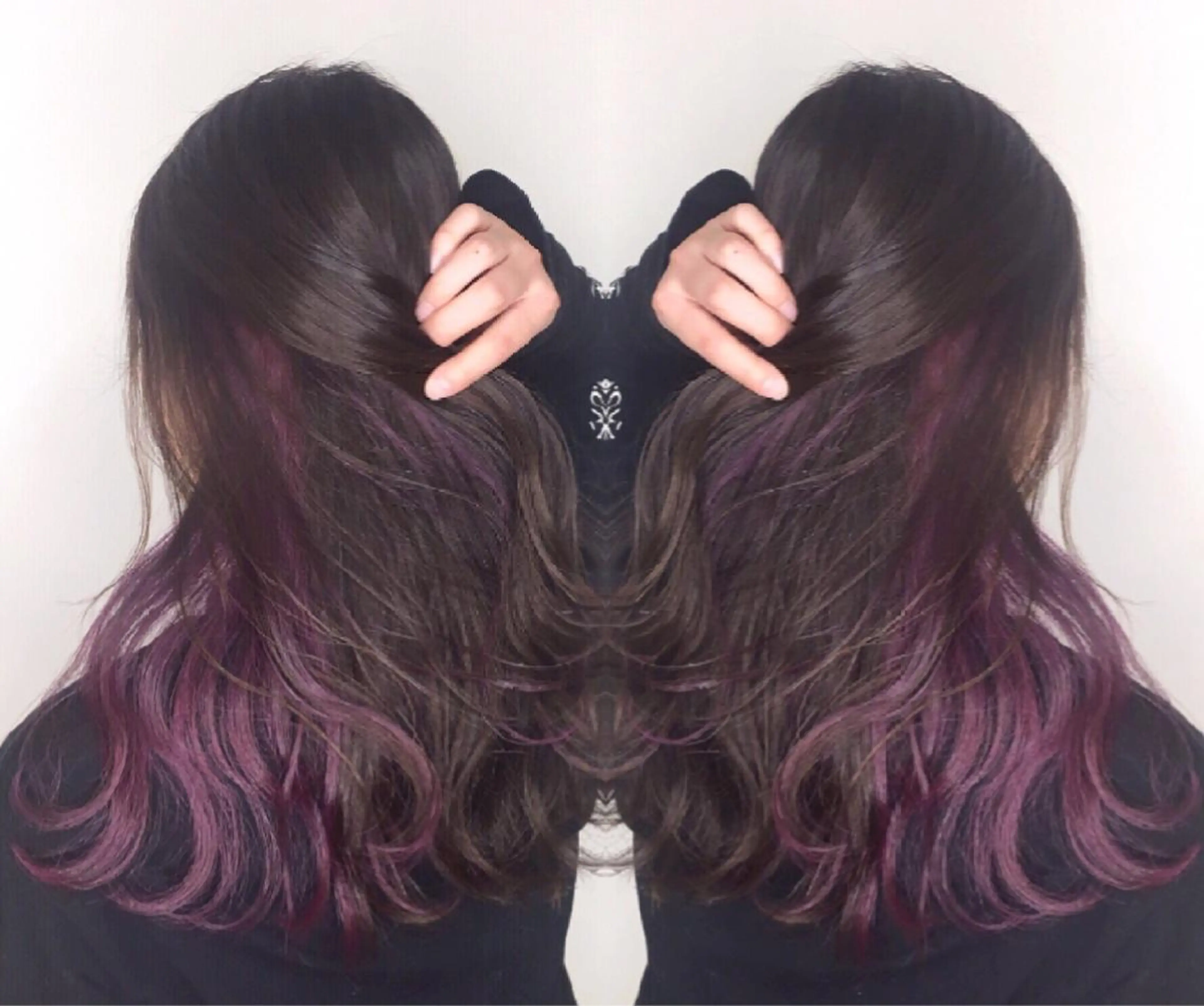 セミロング パープルカラー 外国人風カラー 学生 ❤️千葉県代表❤️ 店長❤️柿本翔一朗のヘアスタイル