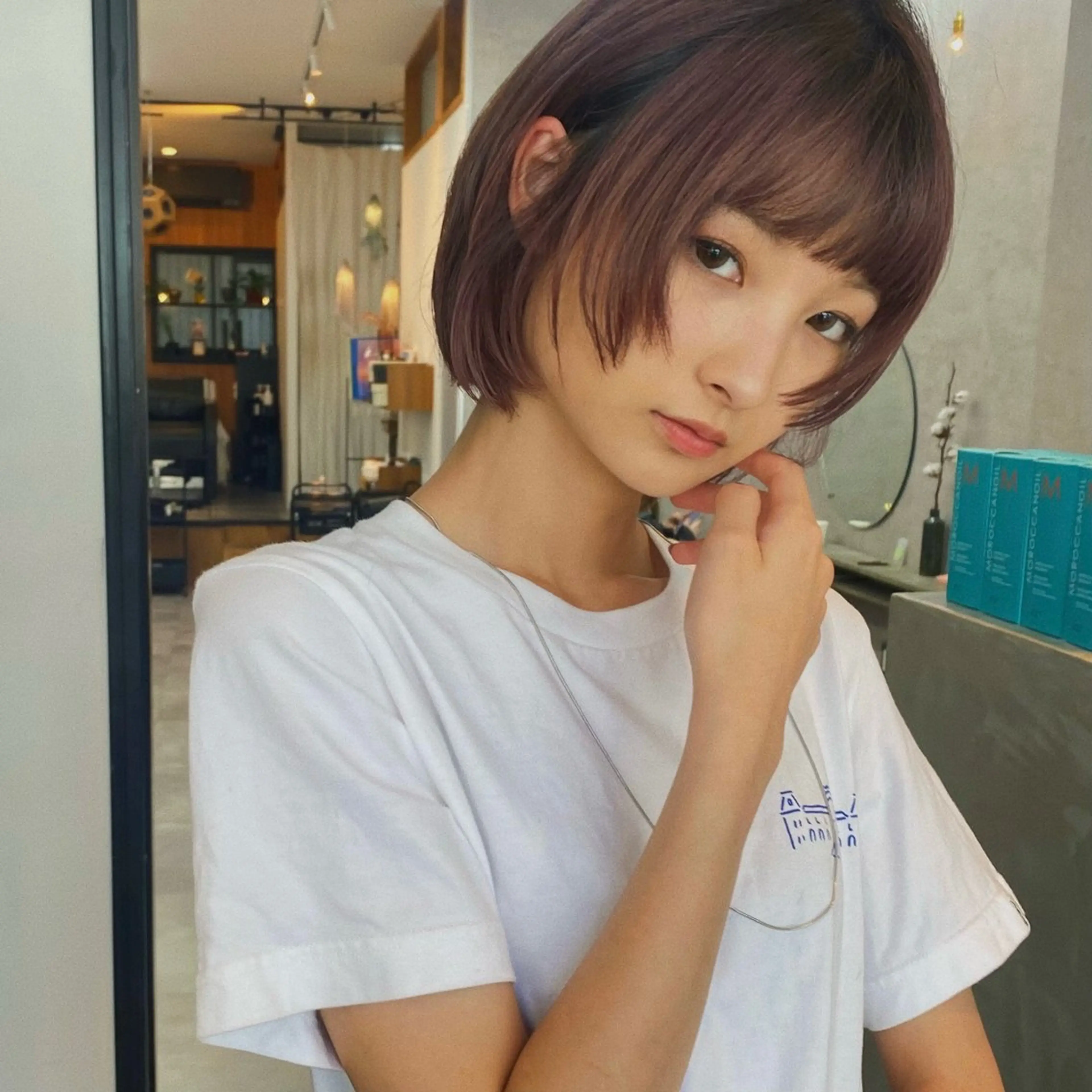 ミディアム カラー カット ヘアカラー トリートメント ブロンド／ブリーチ 【SITY.】のヘアスタイル