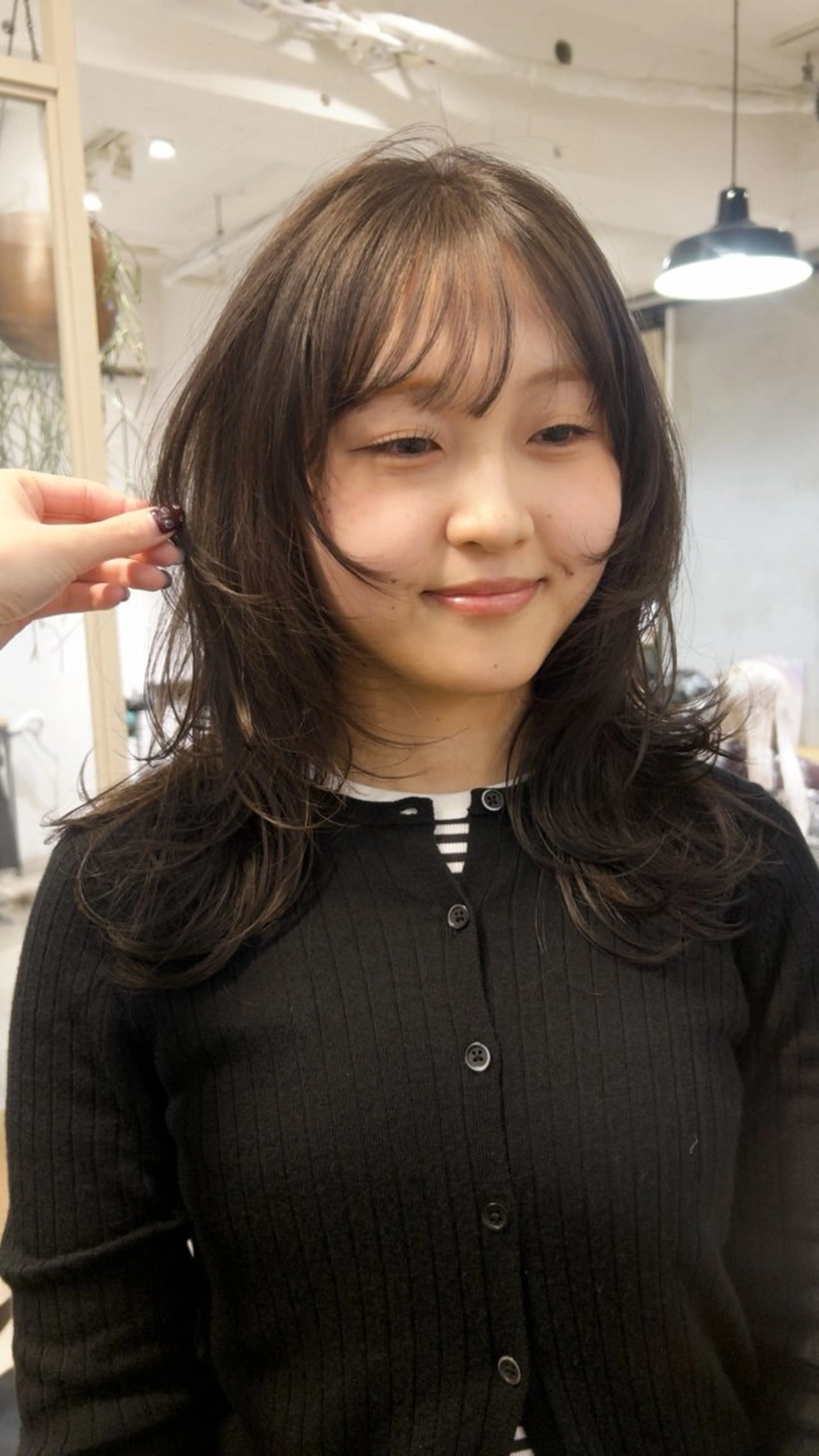 セミロング カラー カット ヘアカラー トリートメント じゅわっと暖色カラー 🍊Moemiのヘアスタイル