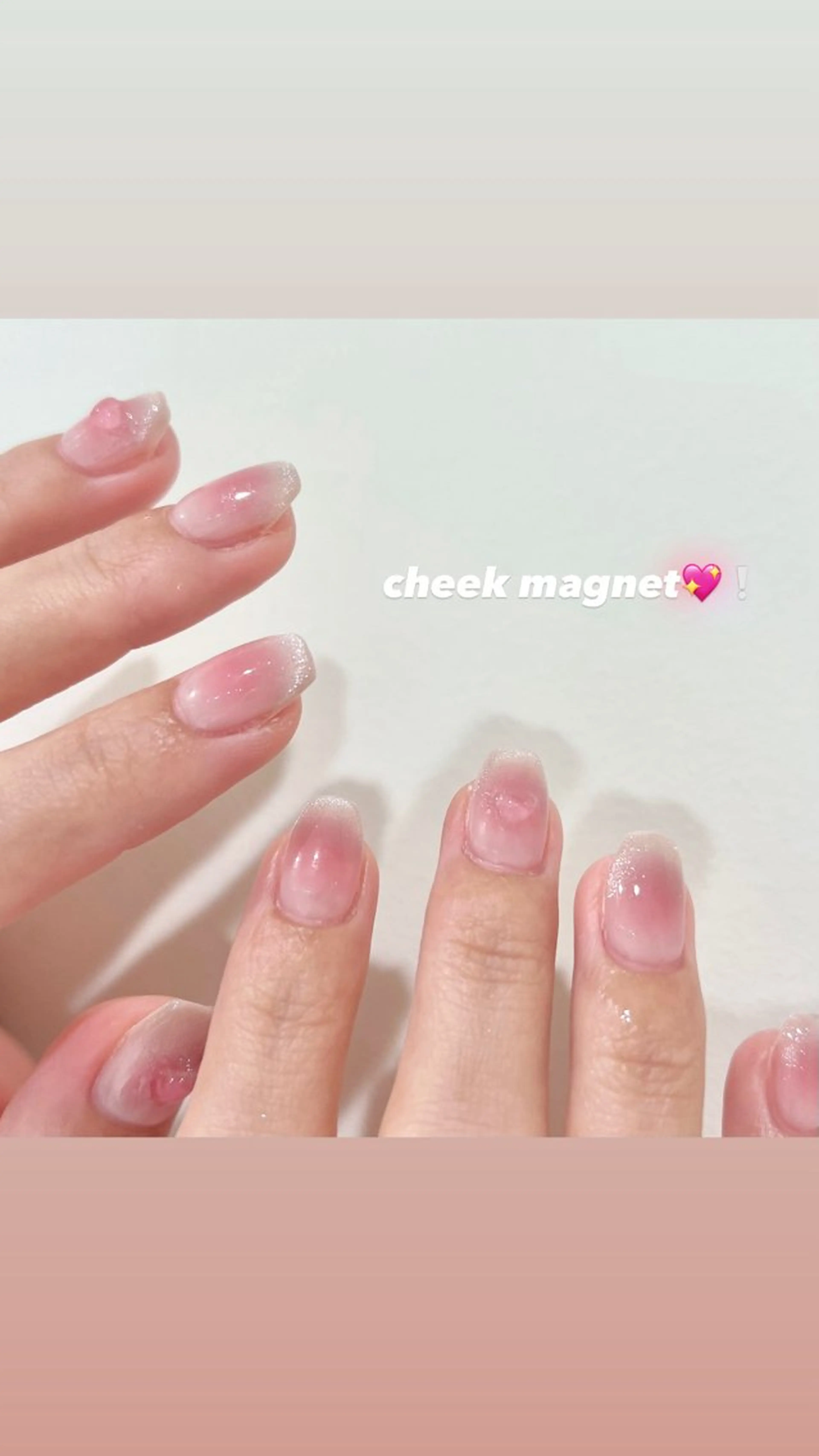 ネイル チークネイル ワンホンネイル 🎀チーク/ちゅるん 🫧chisa🎀のネイルデザイン