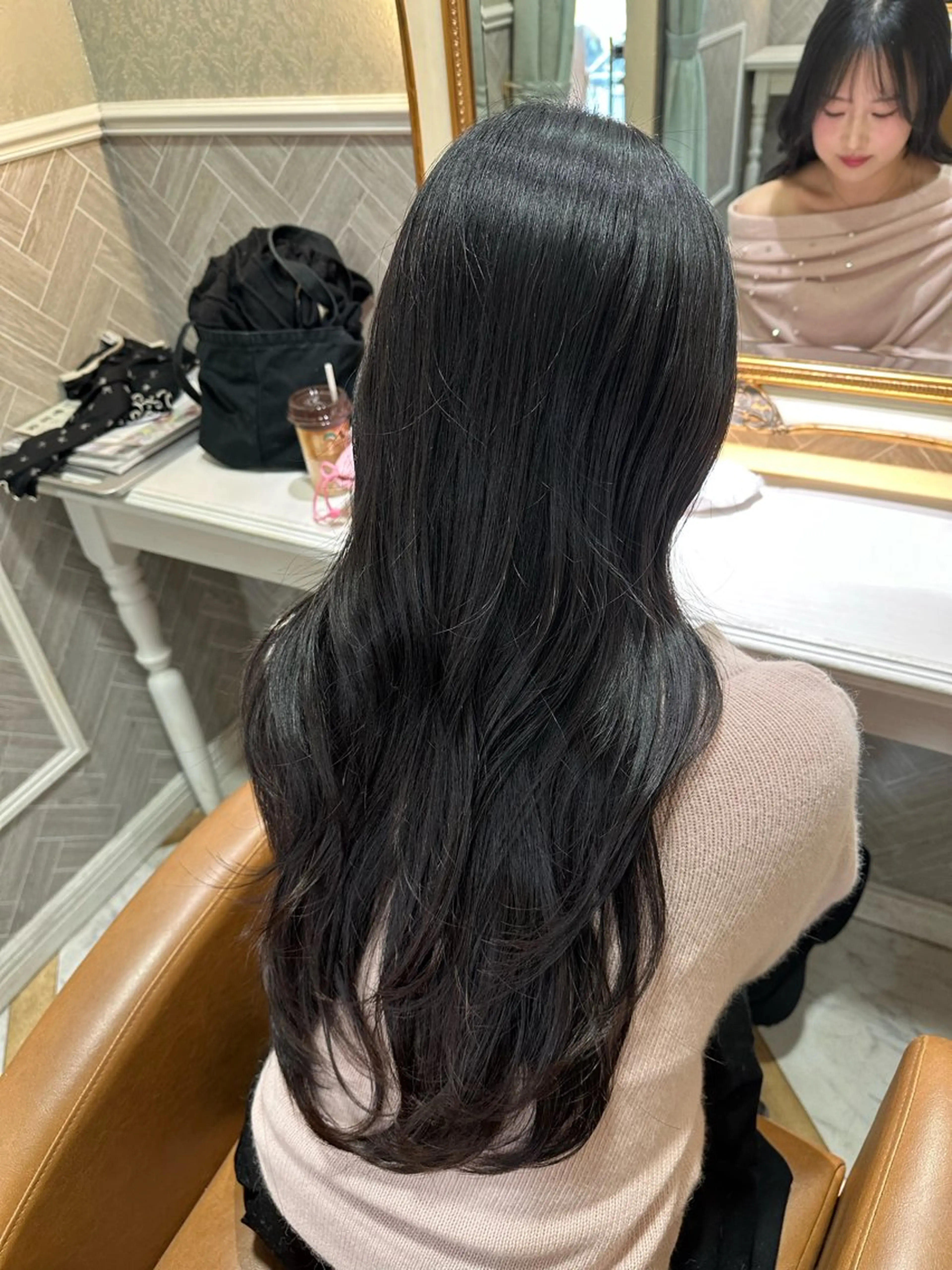 ロング ヘアカラー トリートメント レイヤー/顔周り /ボブ/銀座/サラのヘアスタイル
