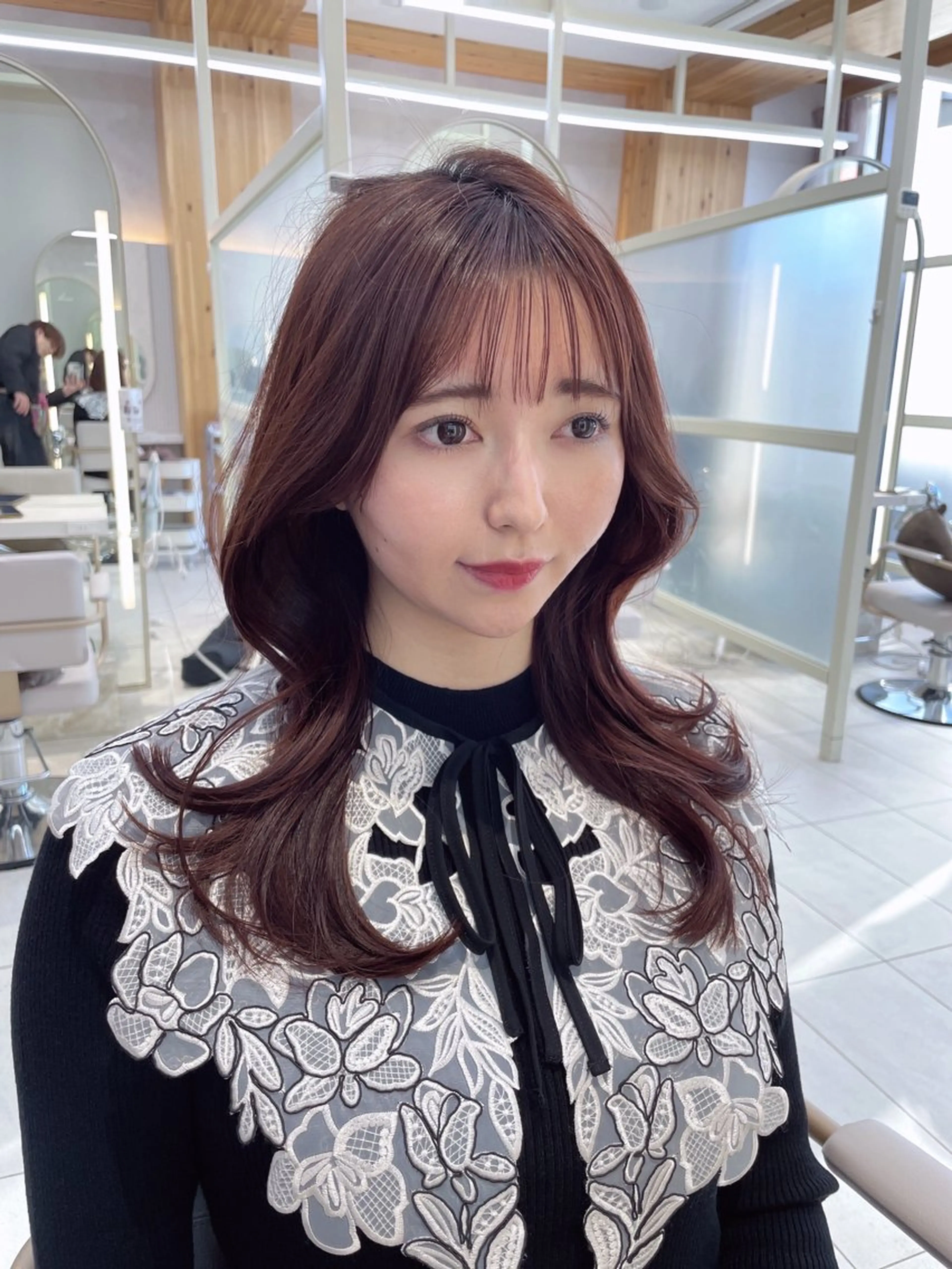 ミディアム レイヤー/顔周り /韓国ヘア/TAKUのヘアスタイル