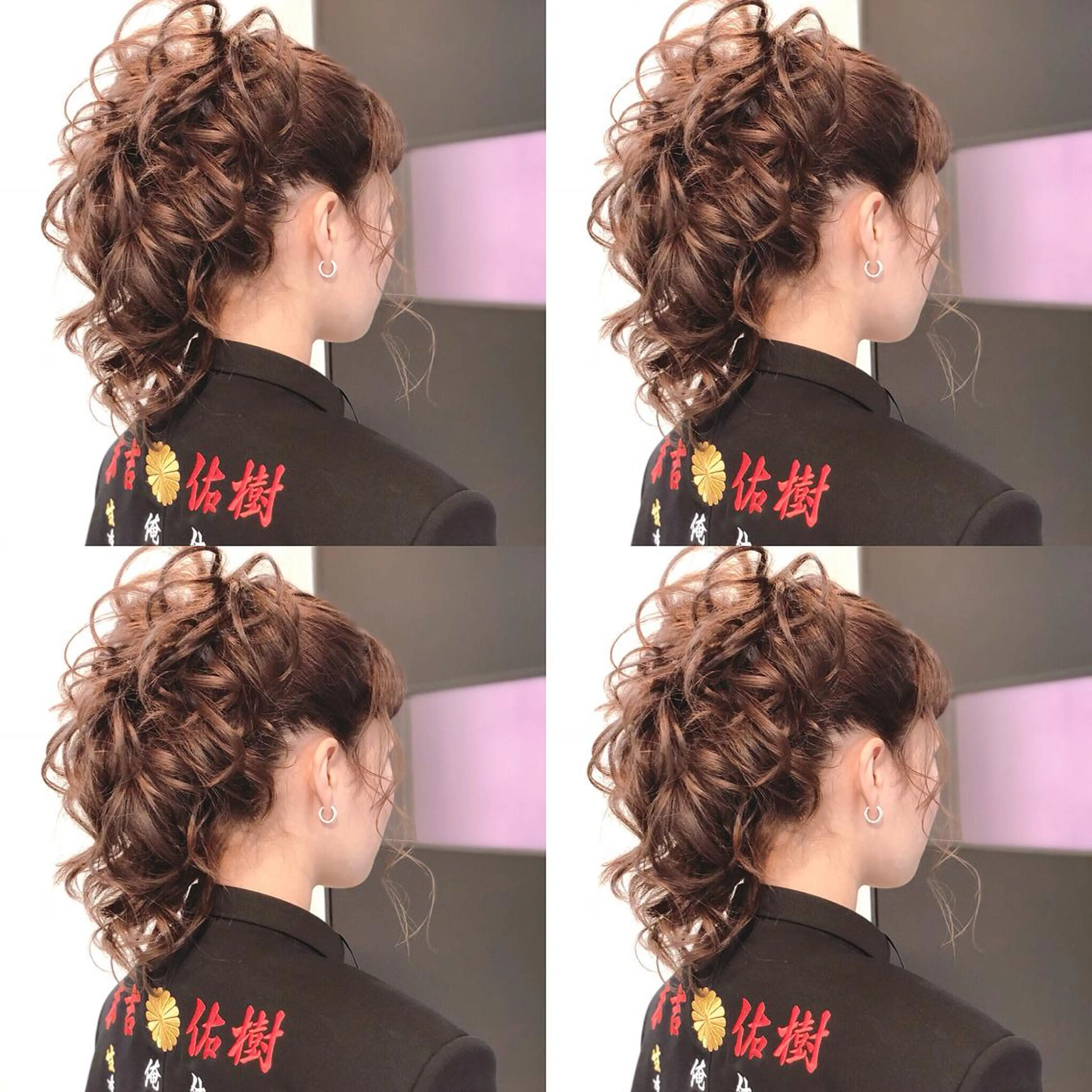 ミディアム ヘアアレンジ ポニーテール ヘアセット 🌷MAYU 🌷のヘアスタイル