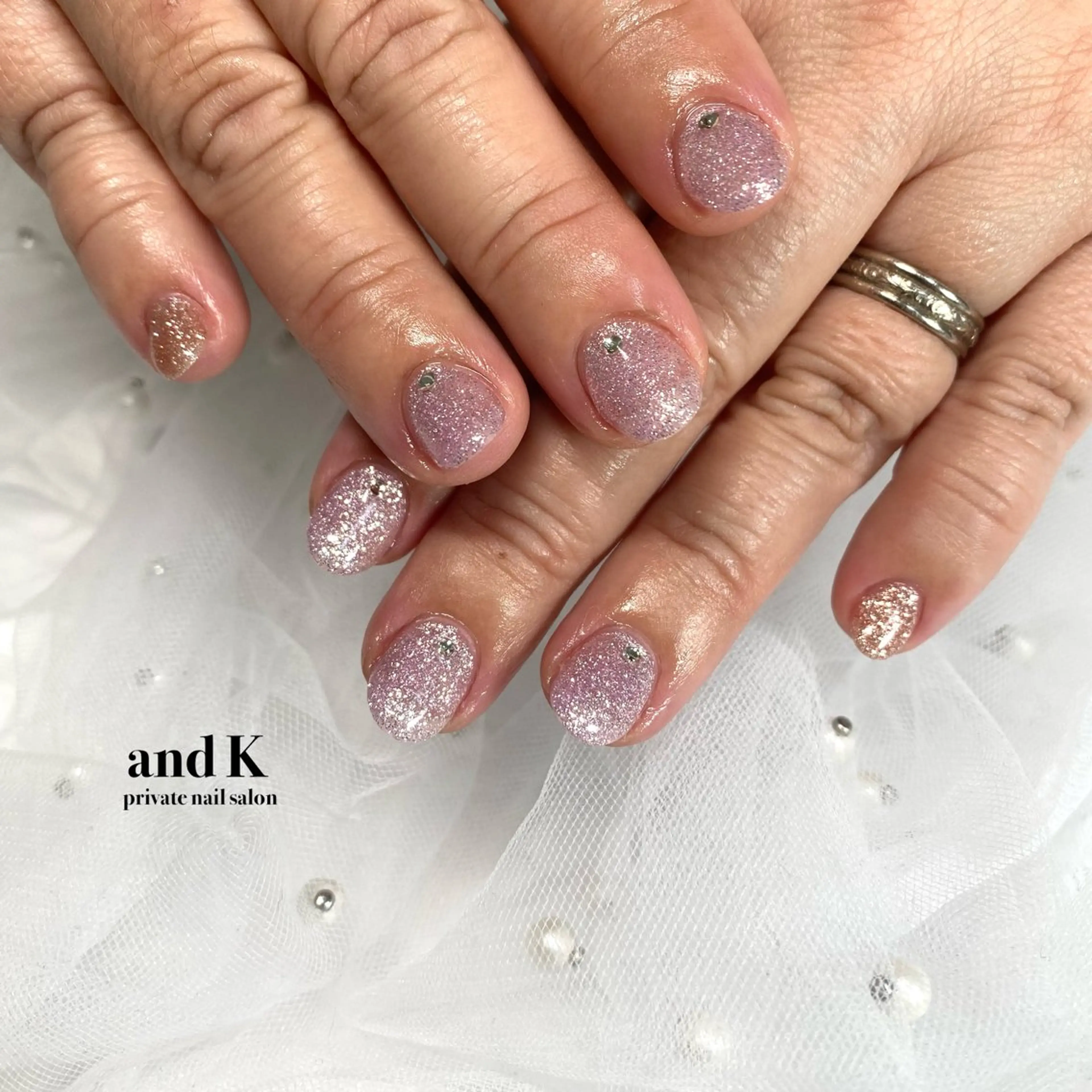 ネイル フラッシュネイル キラキラネイル andK nail salonのネイルデザイン