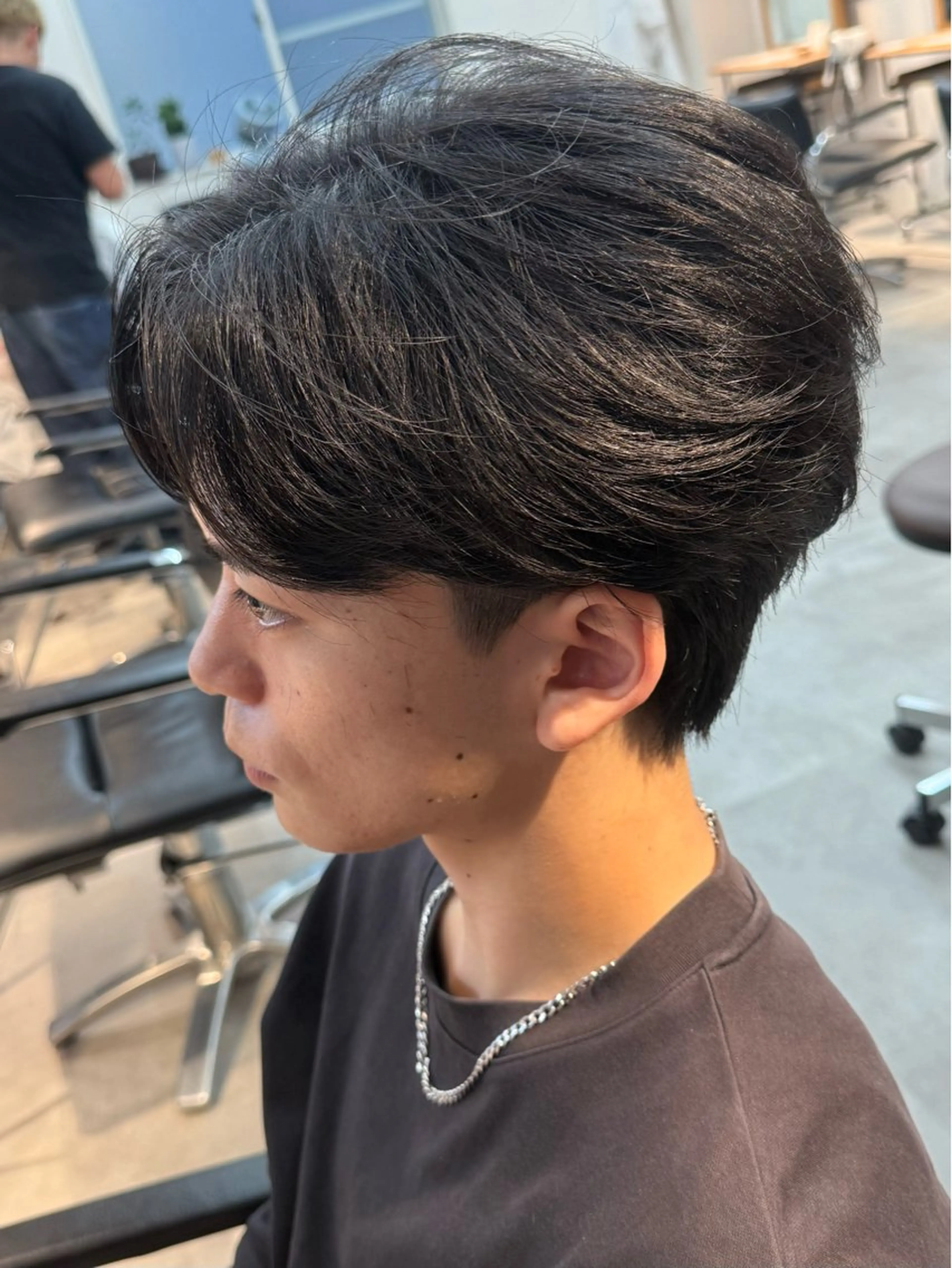 メンズ センターパート ダウンパーマ フェザーパーマ カルマパーマ メンズ韓国風 カット パーマ 垢抜けへの近道✂️ メンズ縮毛矯正/齊藤のヘアスタイル