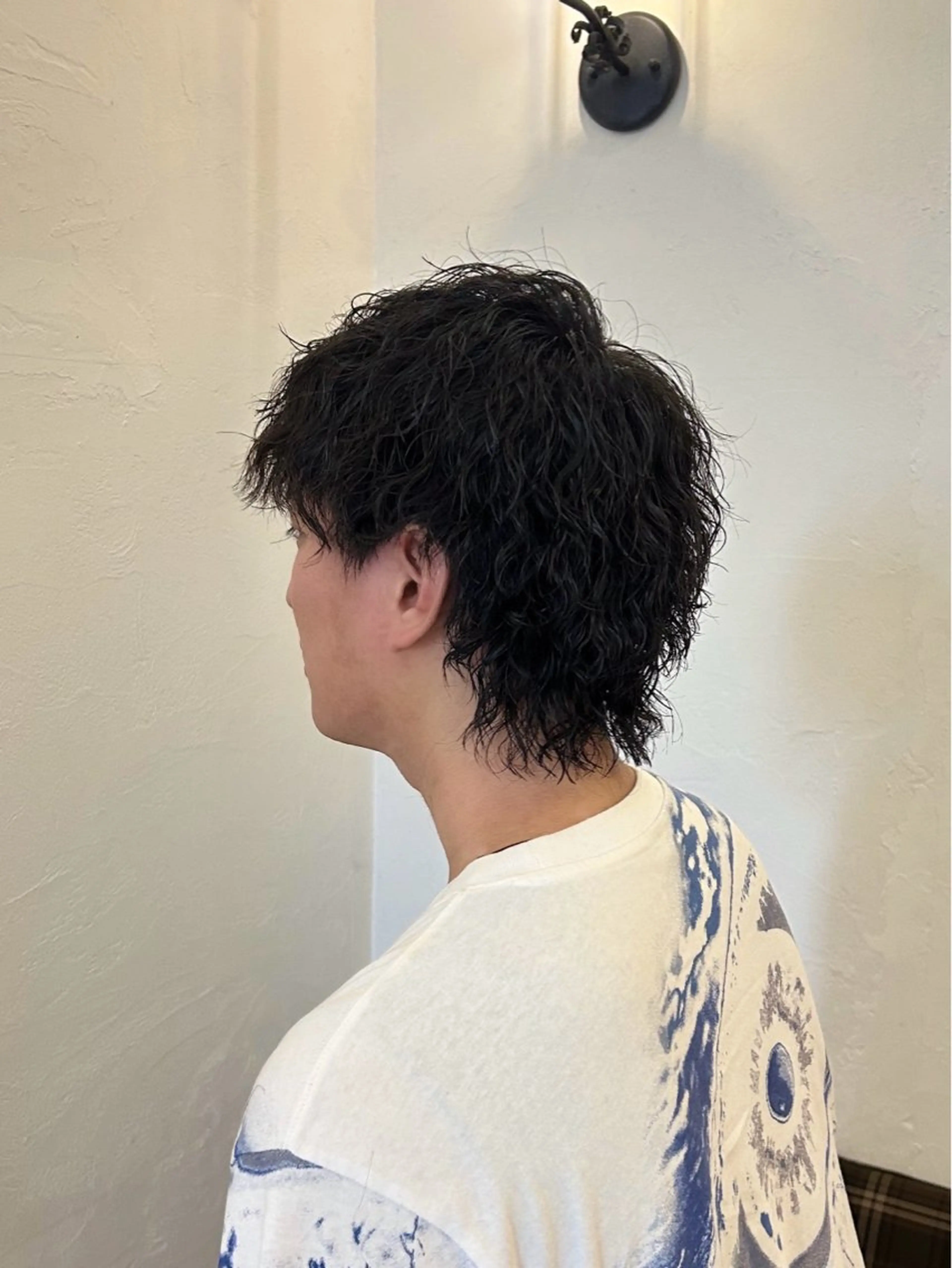 ショート パーマ メンズ カット パーマ 水谷 優華のヘアスタイル