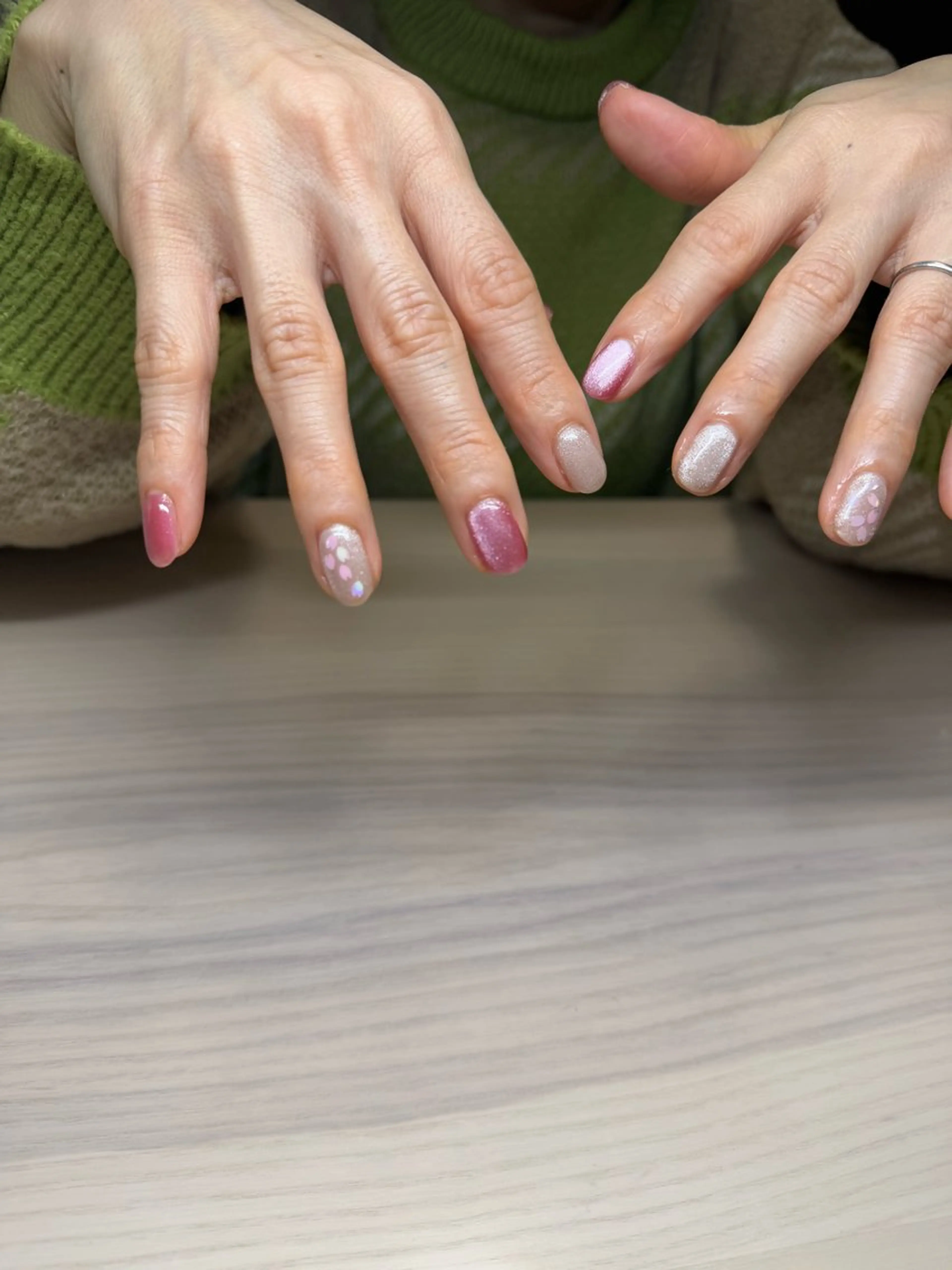 ネイル 桜ネイル 春ネイル ナリス化粧品 MIMIPARUNのネイルデザイン