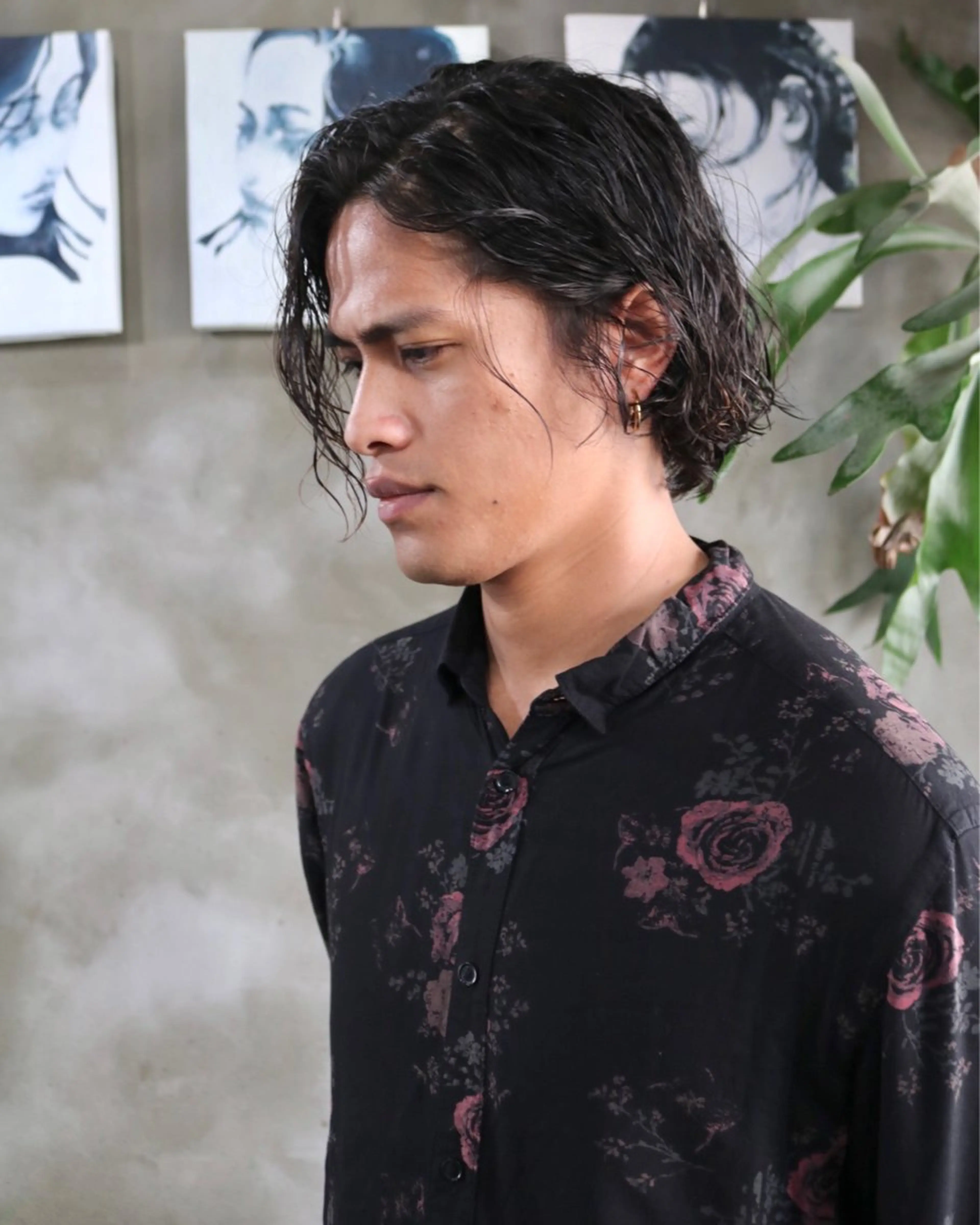 セミロング パーマ メンズ カット パーマ トリートメント 木村陸弥 似合わせ 透明感カラー🌿のヘアスタイル