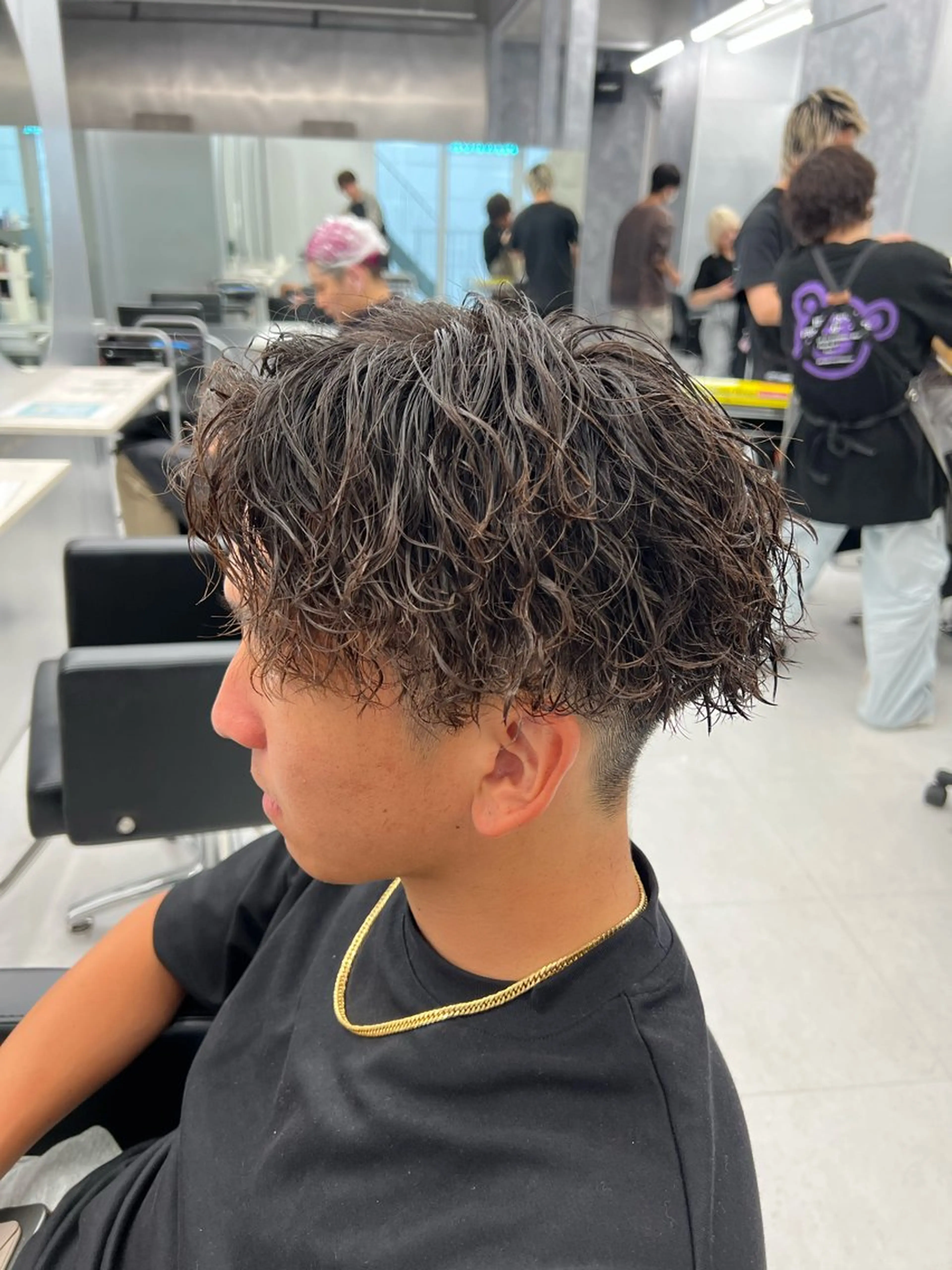 パーマ メンズ パーマ 👑垢抜け韓国ヘア ハッシュカット唯澄のヘアスタイル