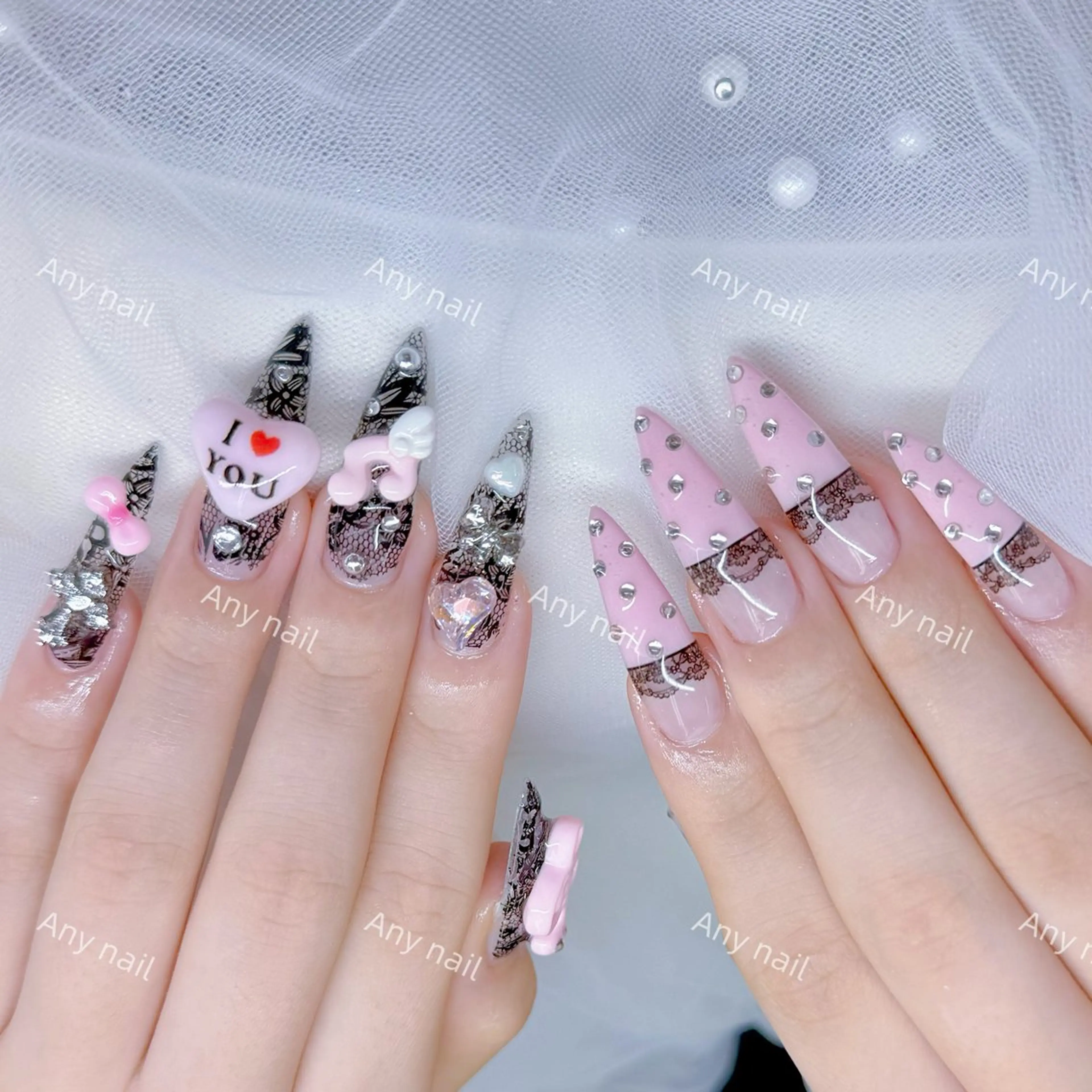 🎀[長さ出し]持ち込みデザインOK◎アート10本付け放題◎¥12980→￥10980🎀の写真