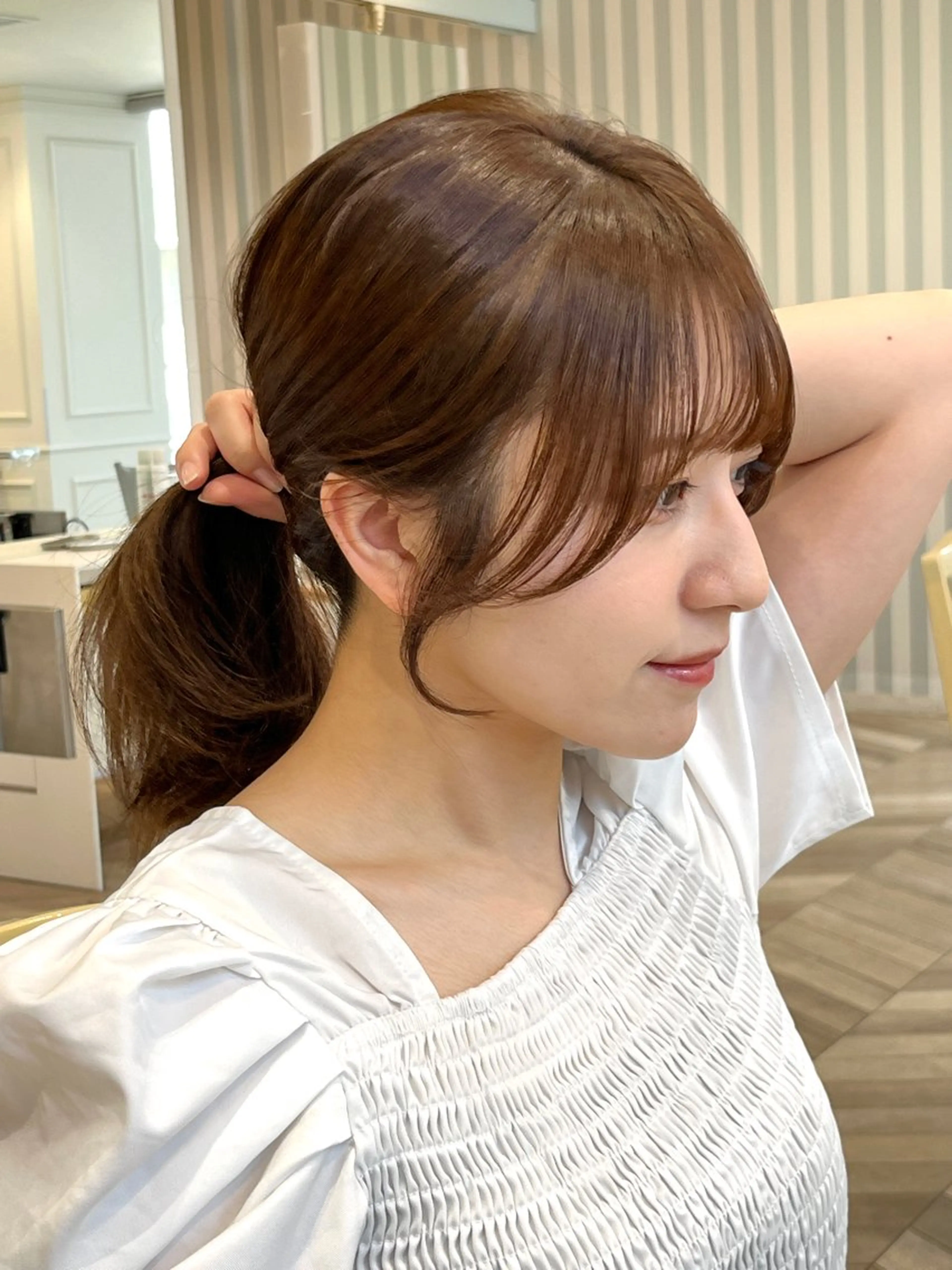 韓国風🇰🇷顔まわりレイヤー✨前髪カット+顔まわりカットの写真