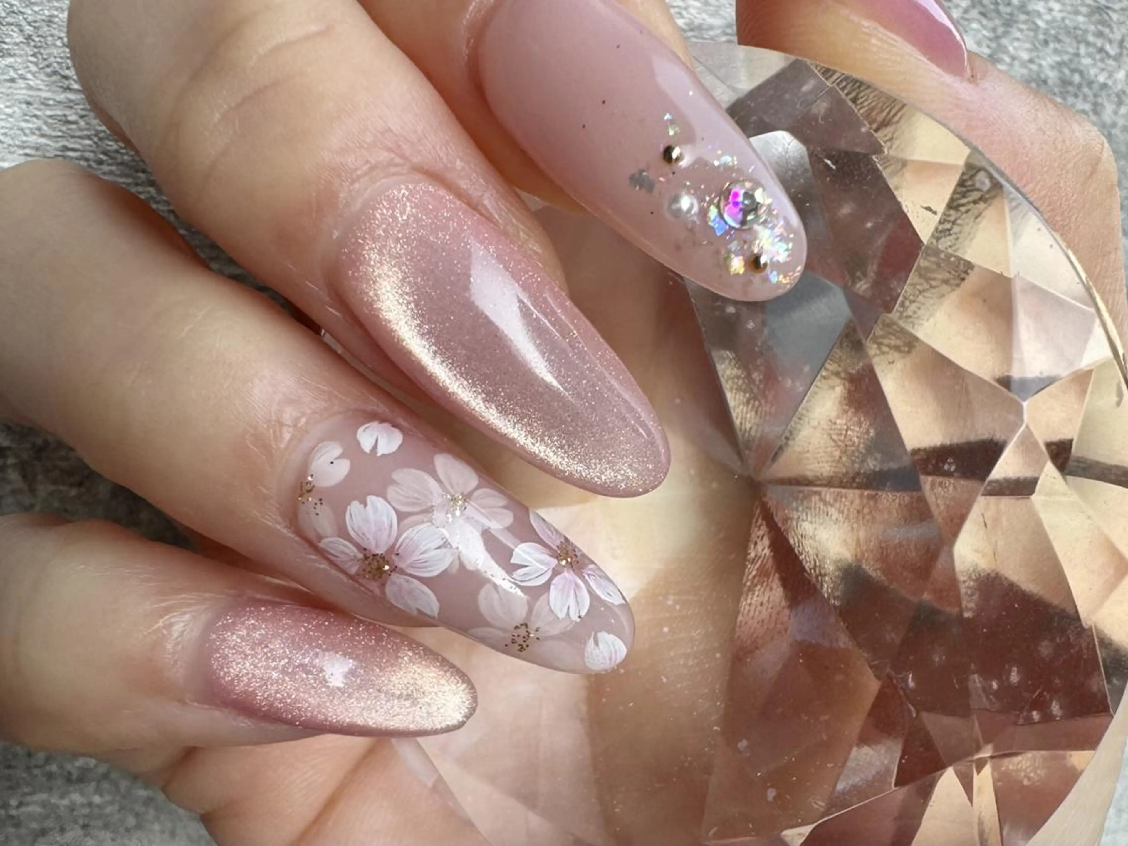 【オフなしの方】◇うるうる桜ネイル♪の写真