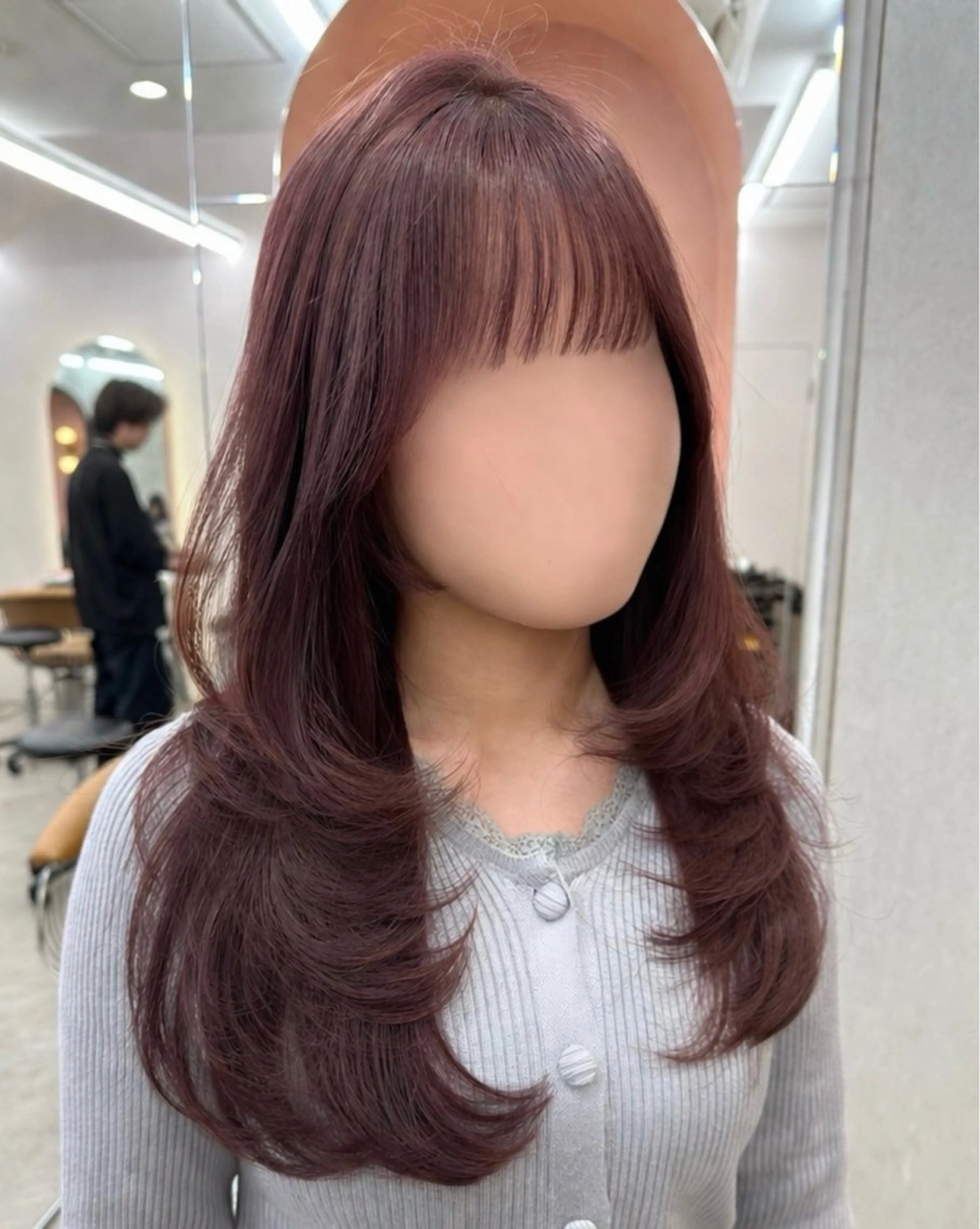 ロング カット ヘアカラー トリートメント レイヤー🇰🇷 韓国ヘア💕トモミのヘアスタイル