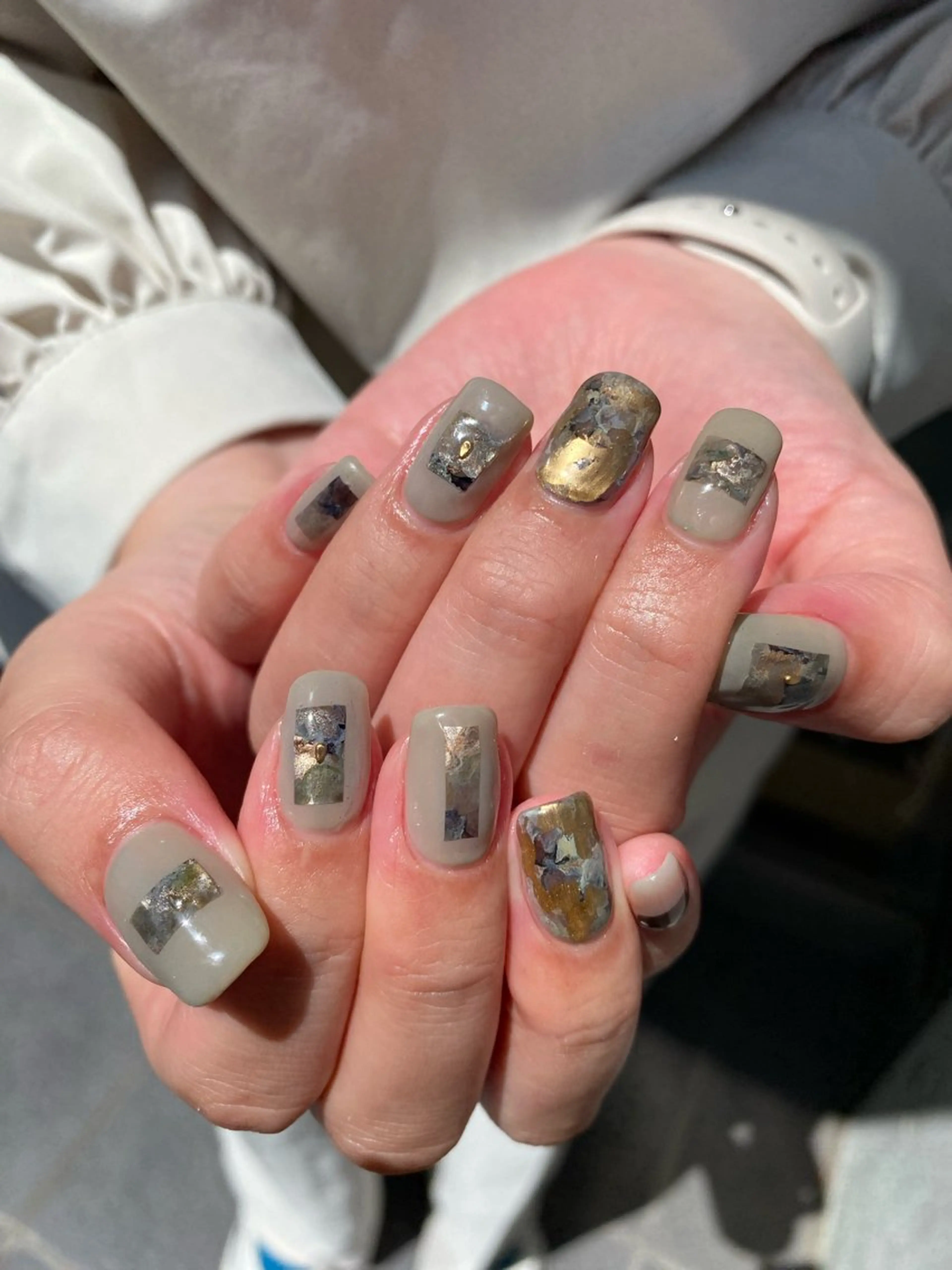 ネイル マグネットネイル ニュアンスネイル リボン シンプルネイル 春ネイル ハンドネイル 草加ニュアンスネイル 🌚hersのネイルデザイン