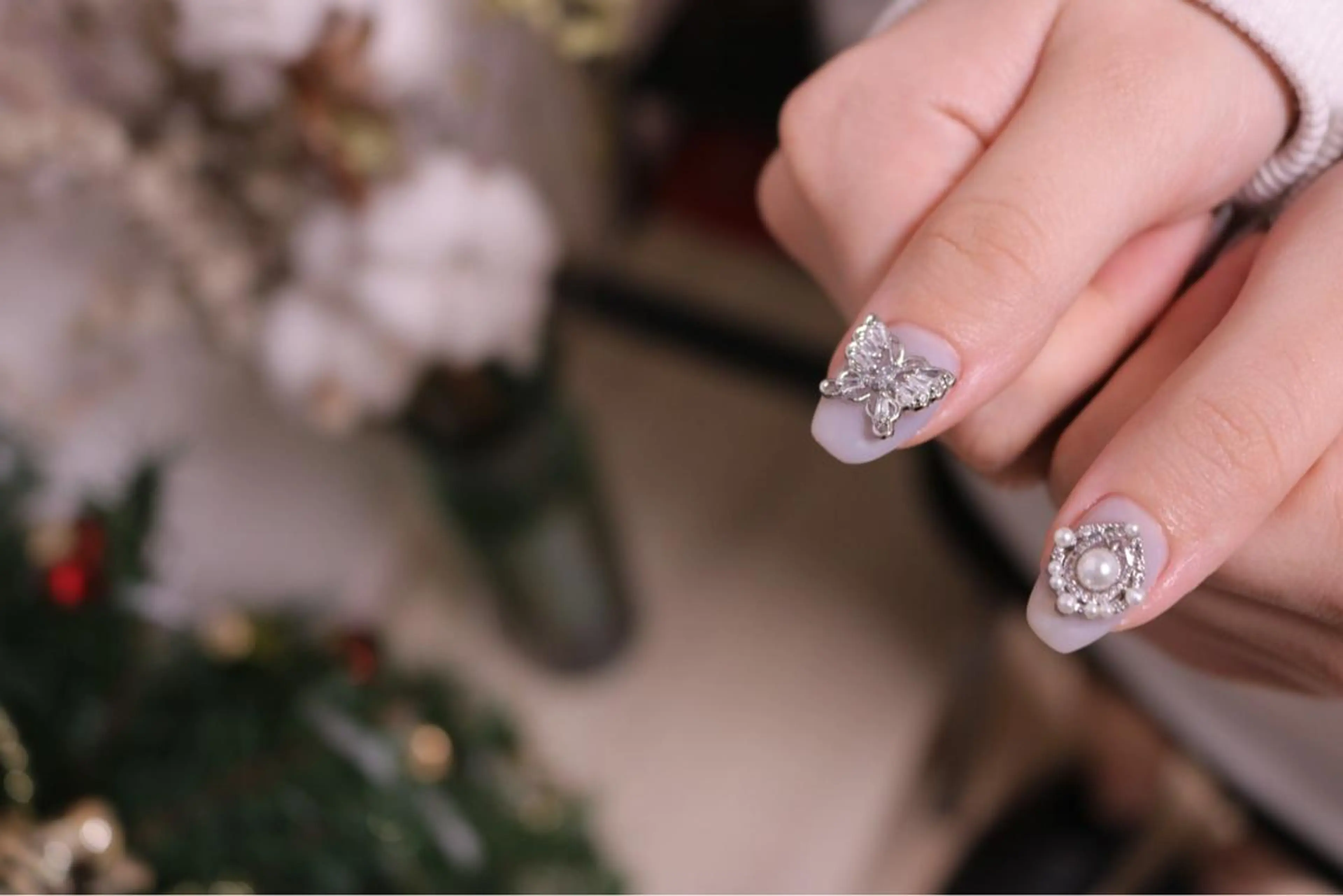 ネイル オーロラネイル 長さ出し ジェルネイル 韓国ネイル 持ち込み MH Nailのネイルデザイン