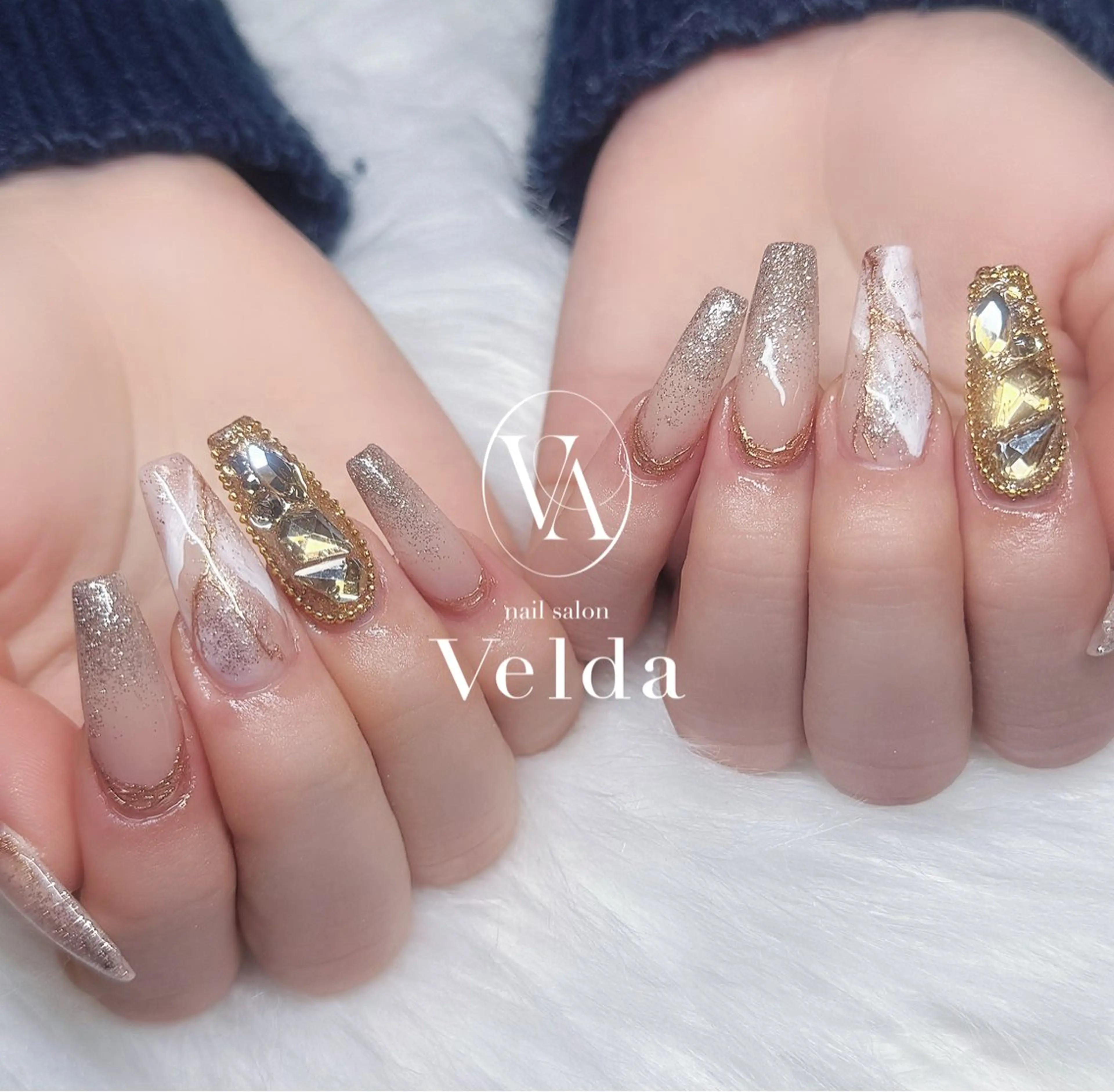 ネイル アートネイル フラッシュネイル グラデーション 大理石ネイル(マーブル) ミラーネイル 💎Rina 💎のネイルデザイン