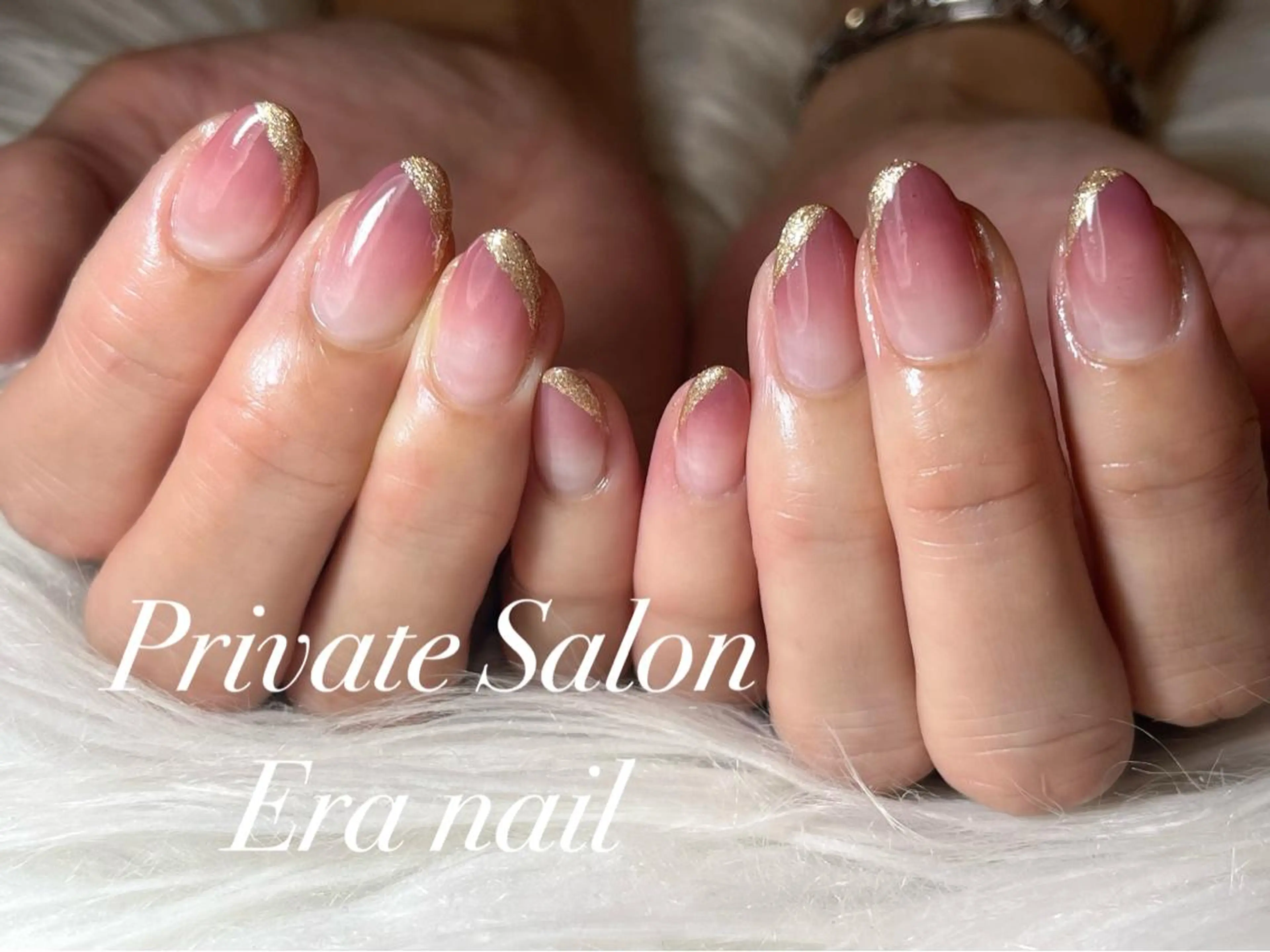 ネイル グラデーション ラメ(グリッター) Era nailのネイルデザイン