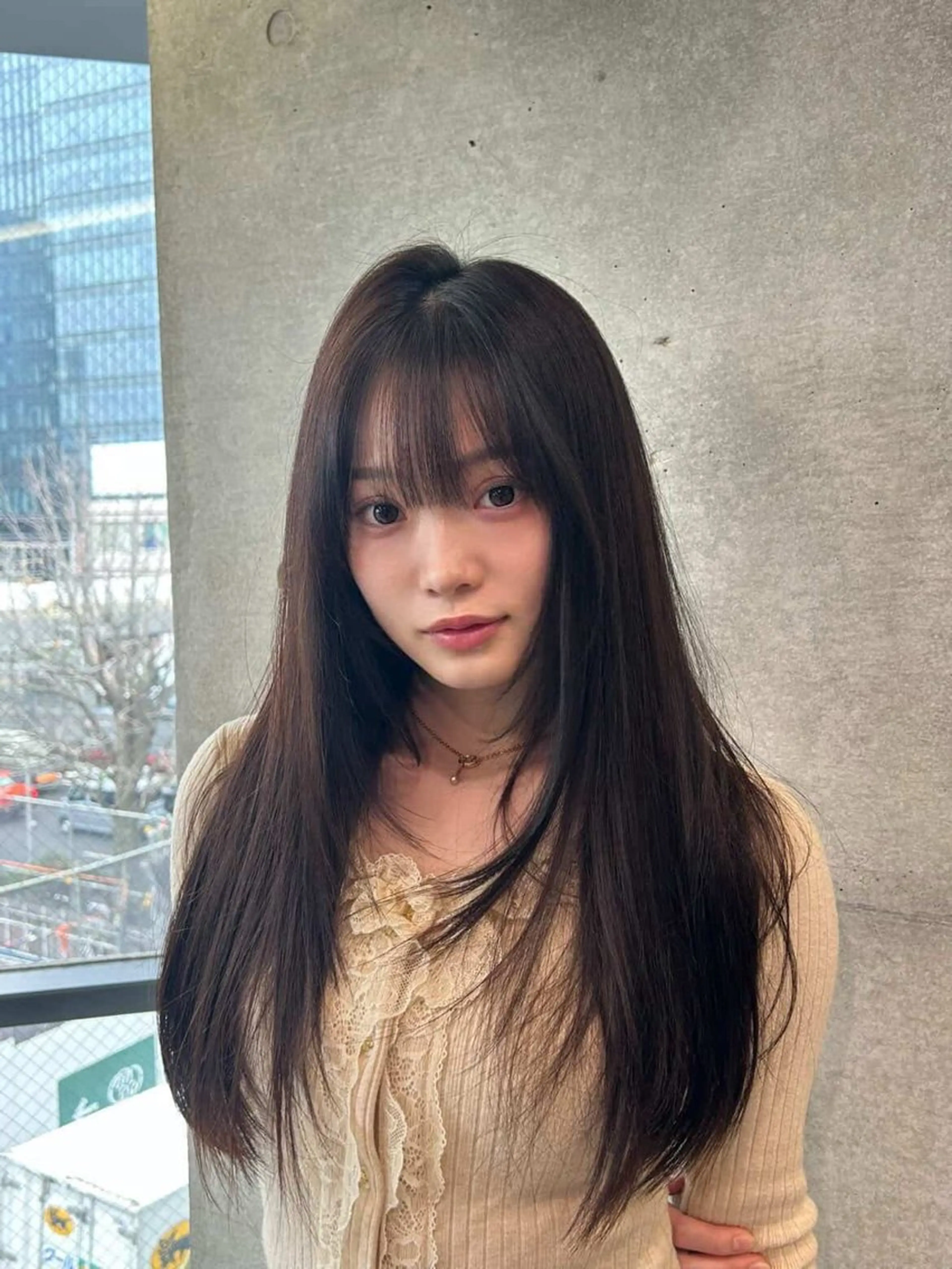 ロング カラー 顔周りカット レイヤーカット ヘアカラー トリートメント レイヤー/ブロンド 透明感カラー/ヒロトのヘアスタイル