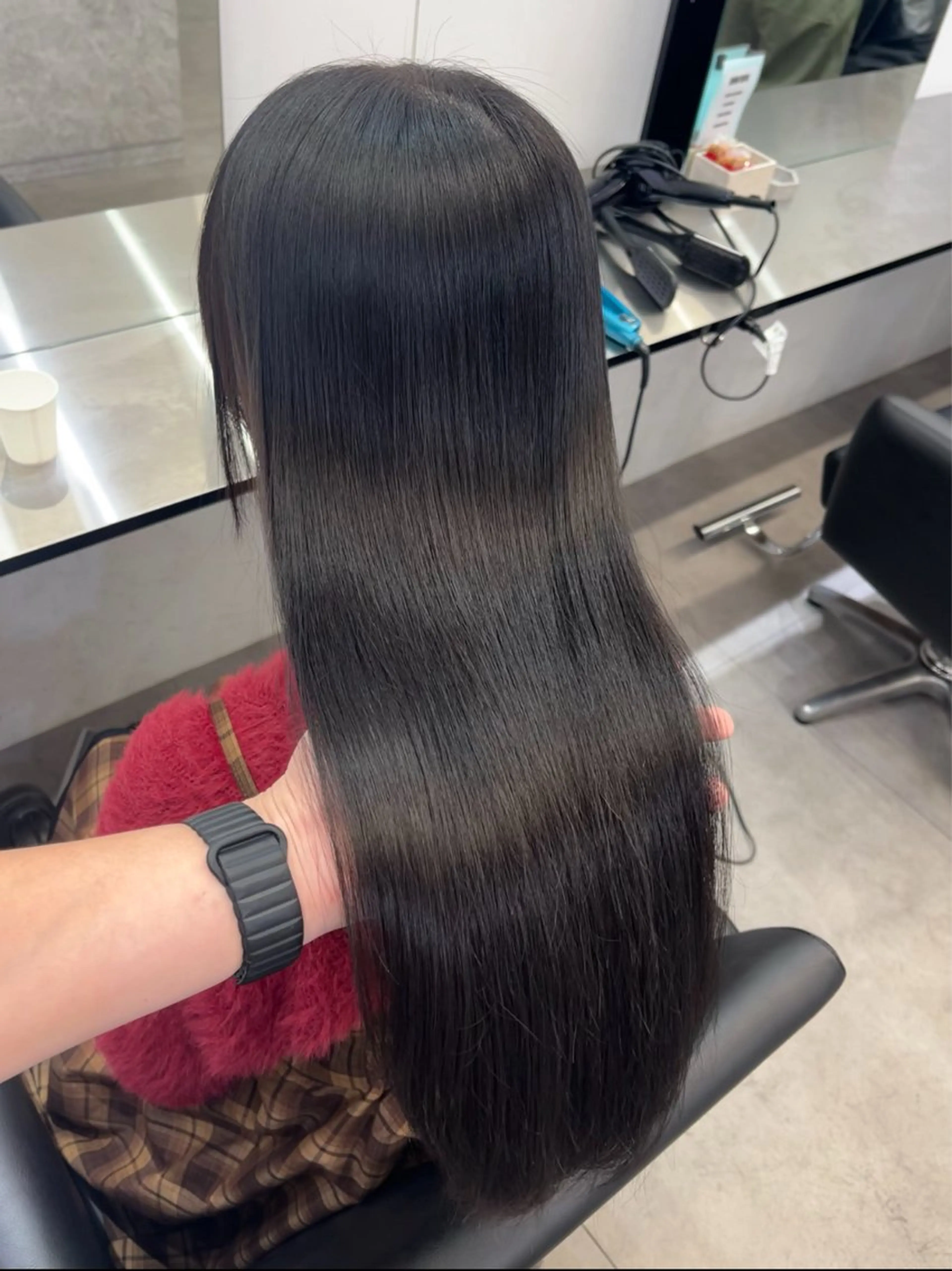 ロング カット ヘアカラー 縮毛矯正 トリートメント 髪質改善/縮毛矯正 梅田茶屋町/西尾祐作のヘアスタイル