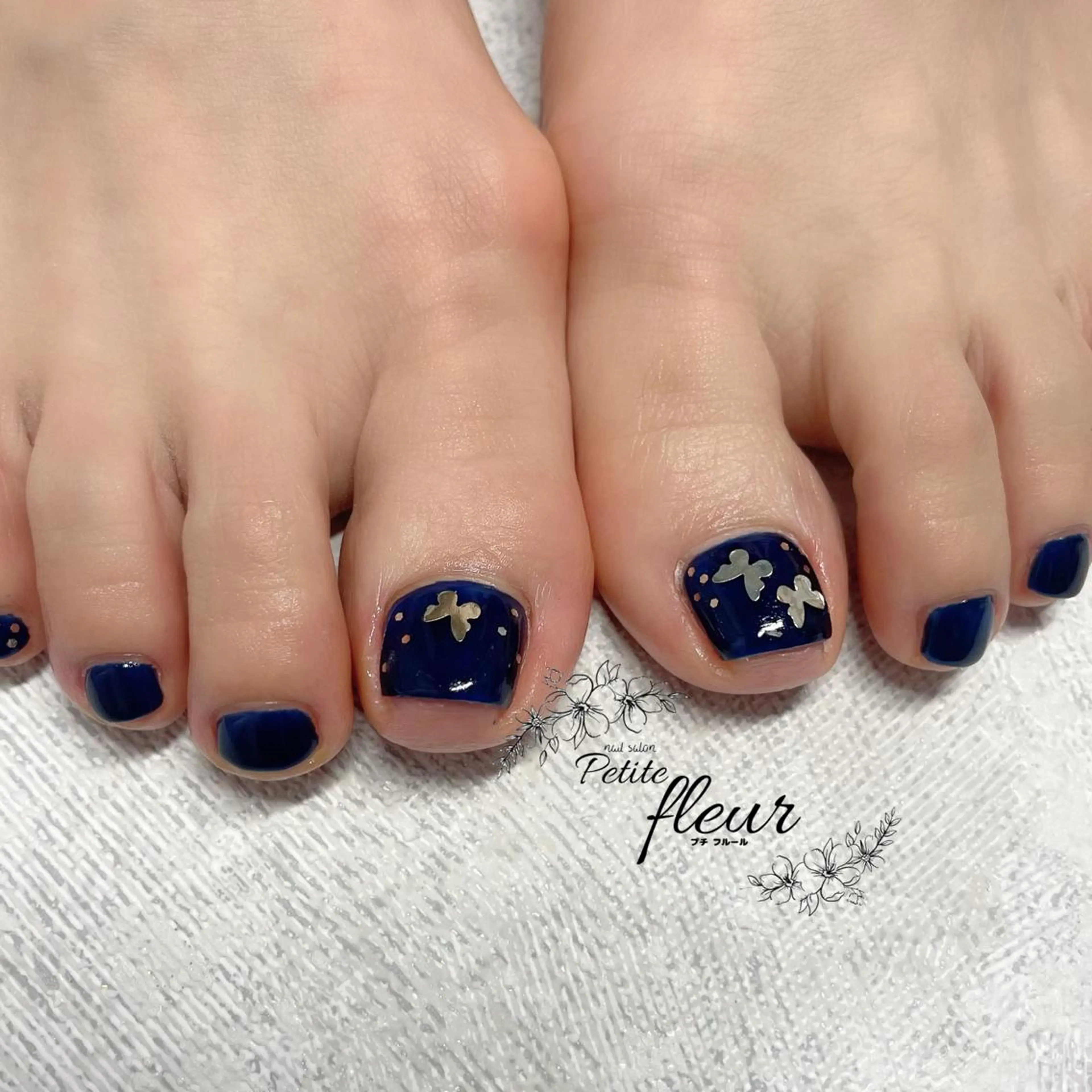 ネイル ネイビー ❁⃘*。Petite fleur❁⃘*りさのネイルデザイン