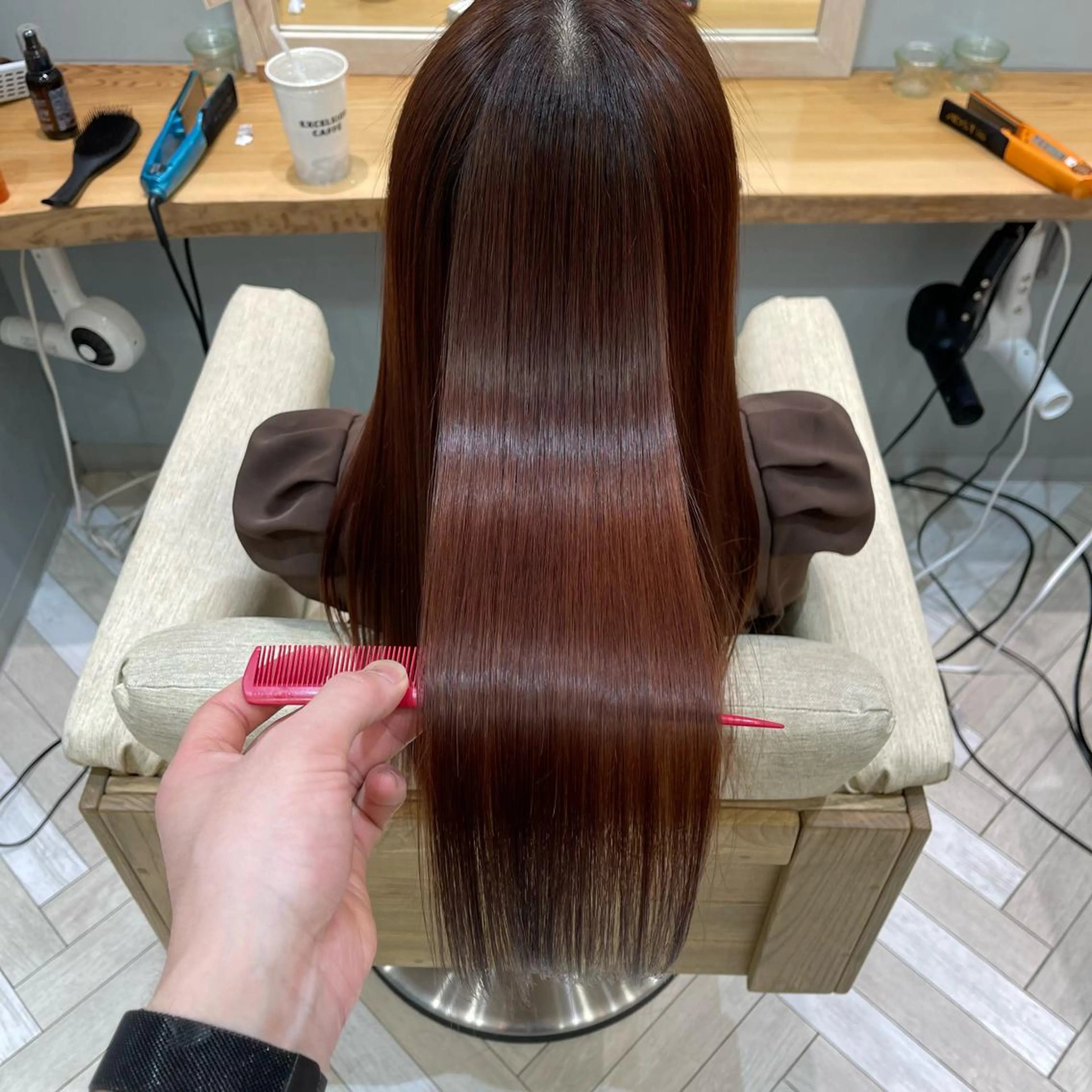 セミロング ヘアカラー トリートメント Sea  by Lond所属・新宿/髪質改善/ボブ 韓国レイヤー大重聖斗のヘアスタイル