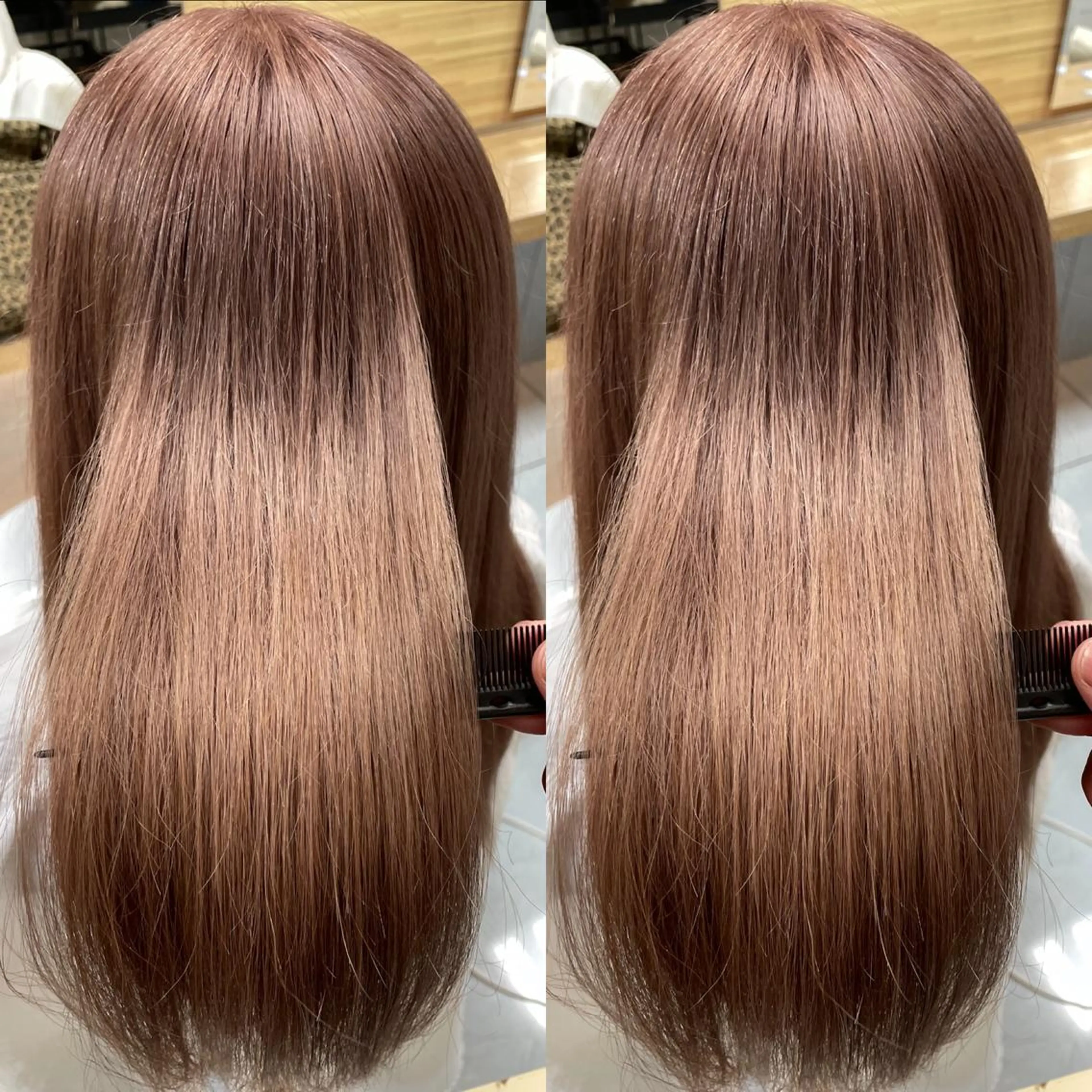 ミディアム カラー 縮毛/レイヤー 韓国/橋口のヘアスタイル