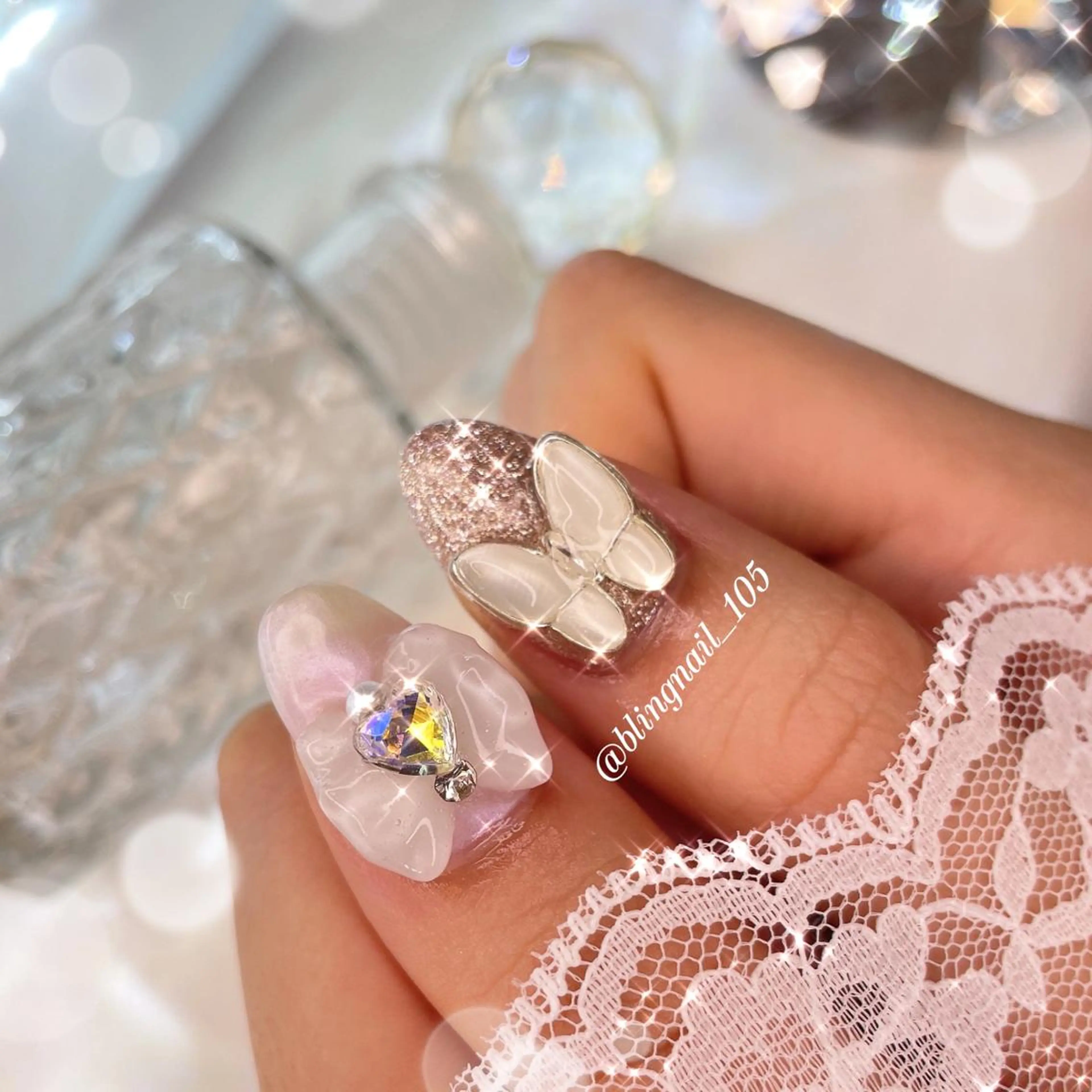 ネイル 23時まで❤︎韓国、 ワンホンネイルのネイルデザイン