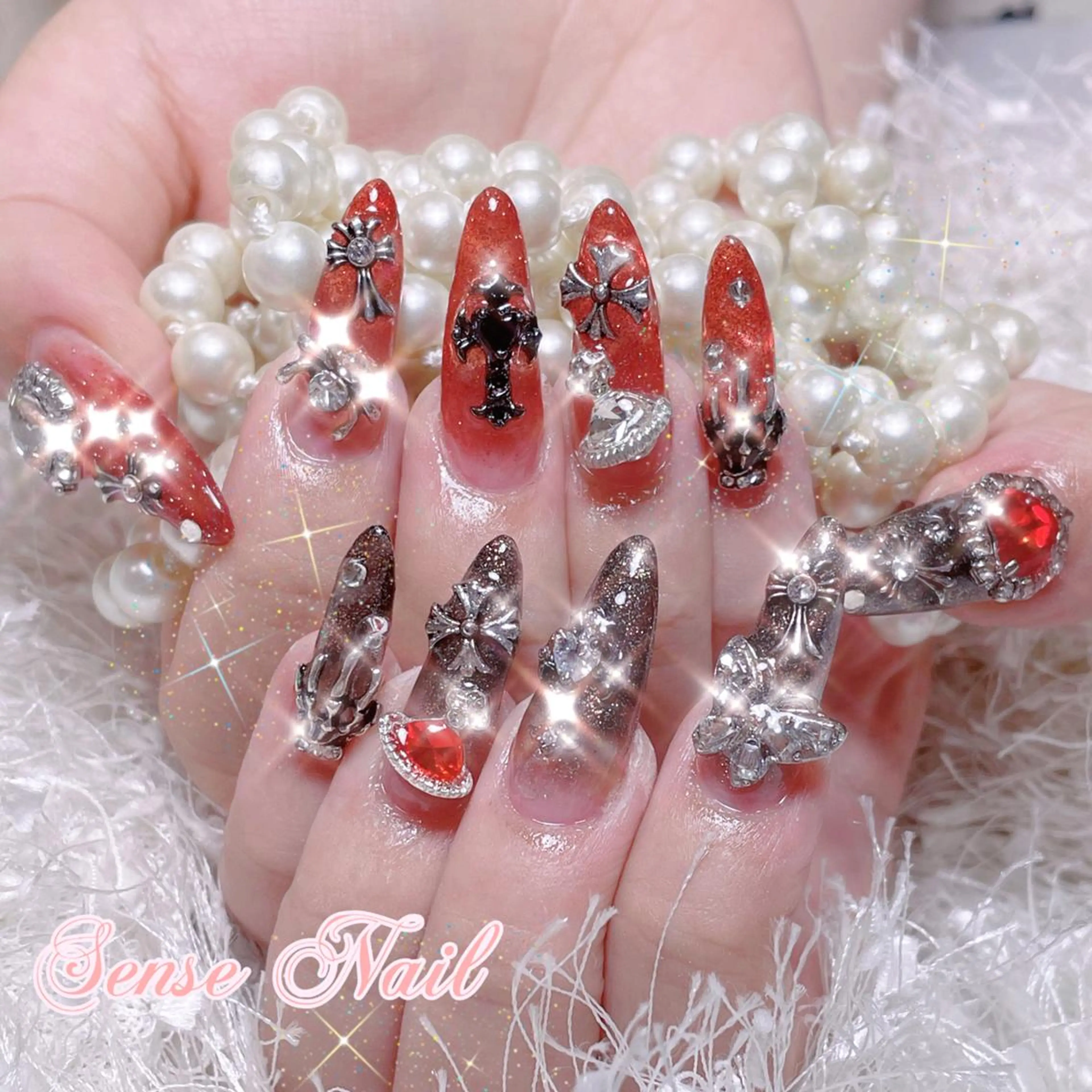 ネイル ロング ハンドネイル ハンドケア 🎀Sense Nail渋谷店🎀のネイルデザイン