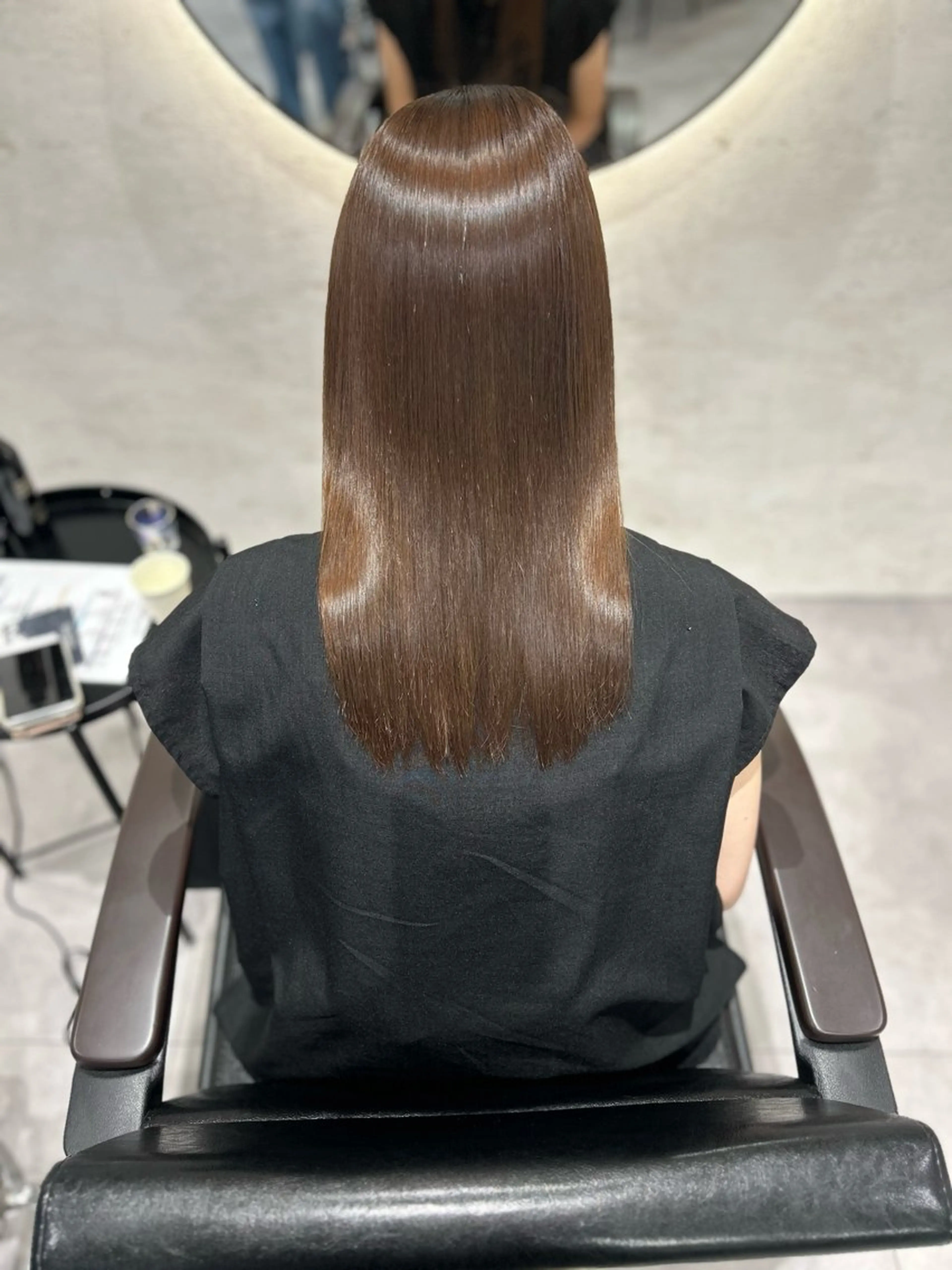 ミディアム 髪質改善 トリートメント ヘアカラー トリートメント 柴田樹/大人可愛い 艶髪カラー/髪質改善のヘアスタイル