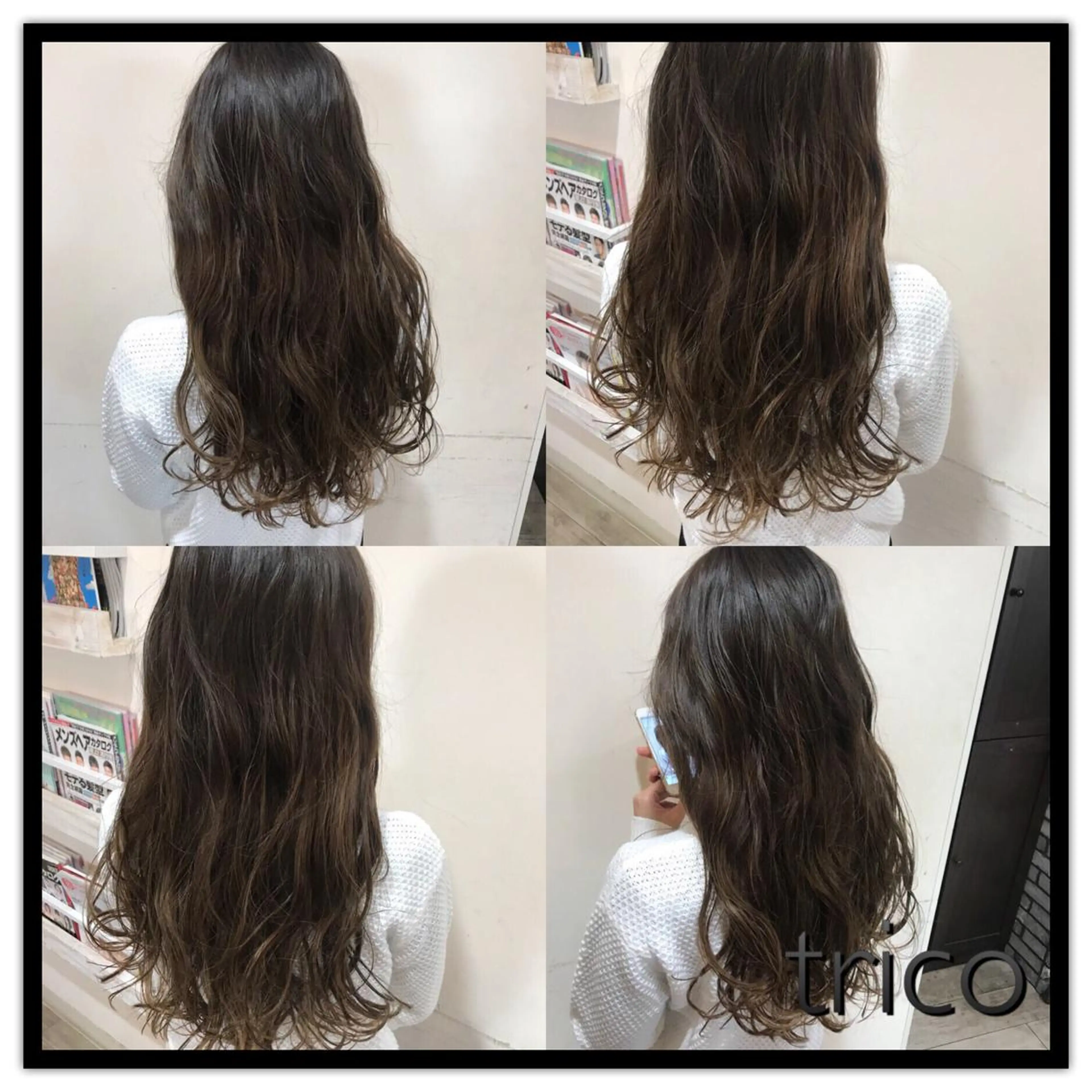 ロング カラー グラデーションカラー ハイライトカラー ハイライト 似合わせ/ブリーチ カラー.岡田友仁のヘアスタイル