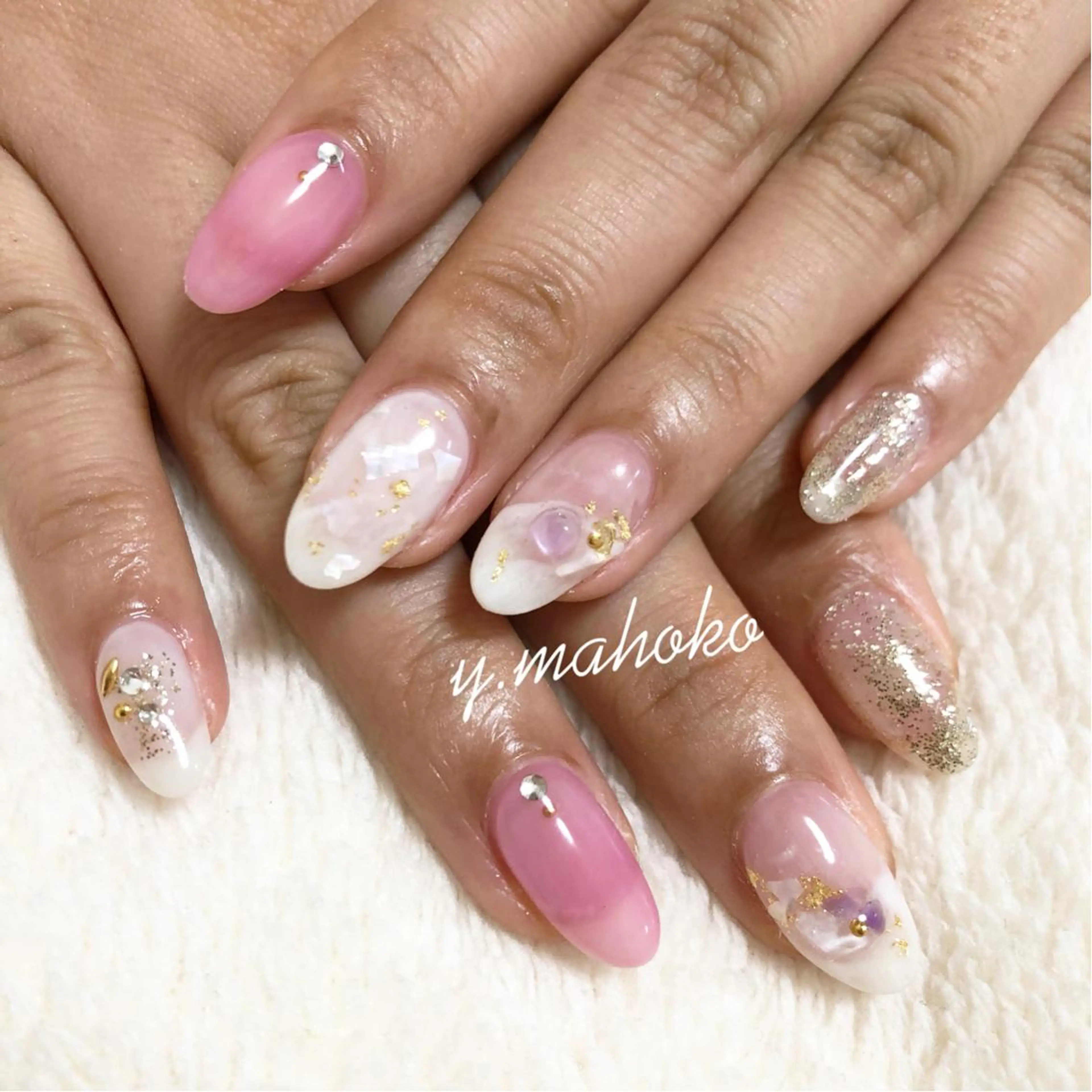 ネイル ハンドネイル She nail studio 原宿所属・パラジェル有/ スカルプ/mahoのネイルデザイン
