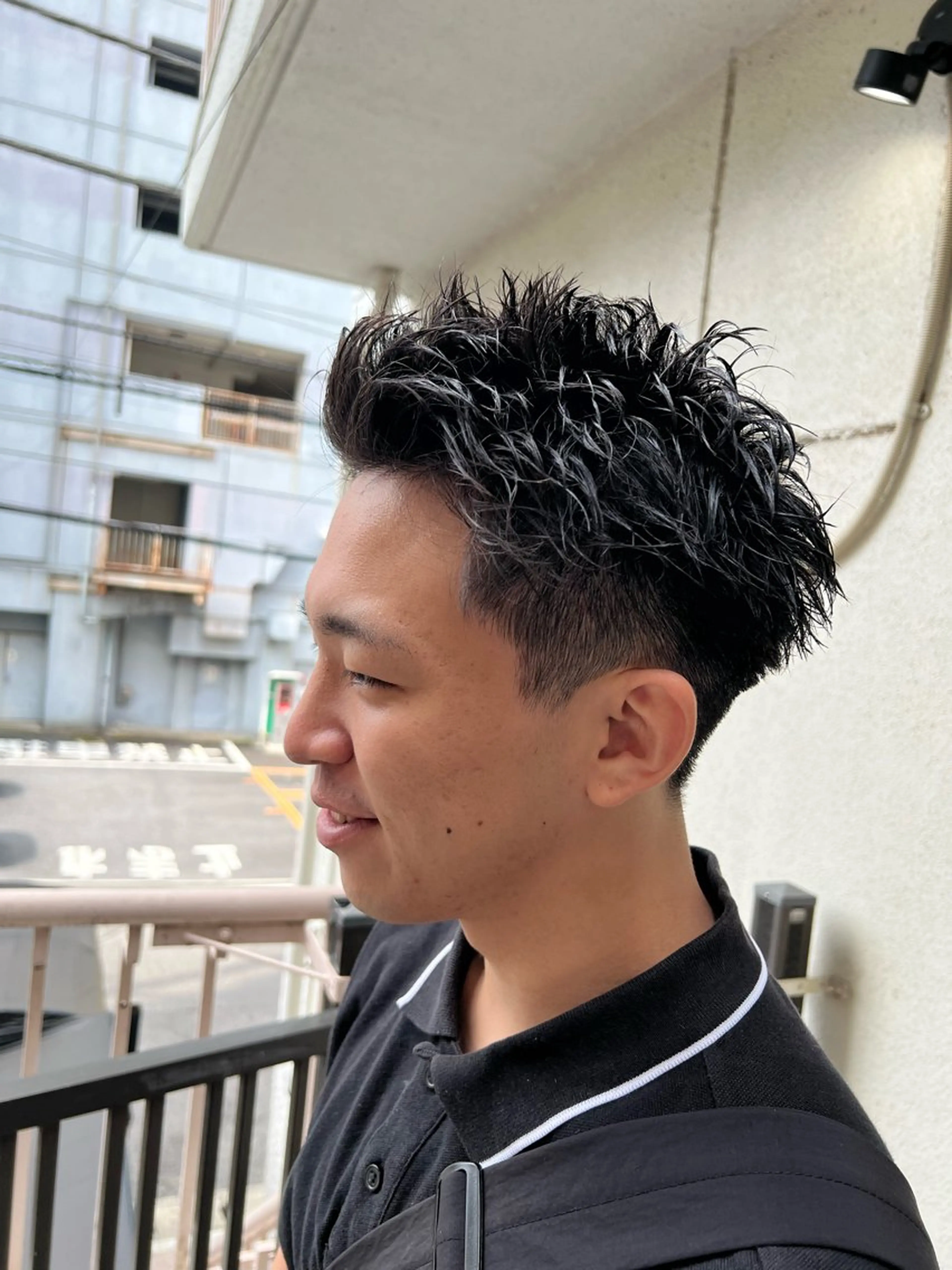 パーマ メンズ メンズパーマ スパイキーショート Men's NAM 八角のヘアスタイル