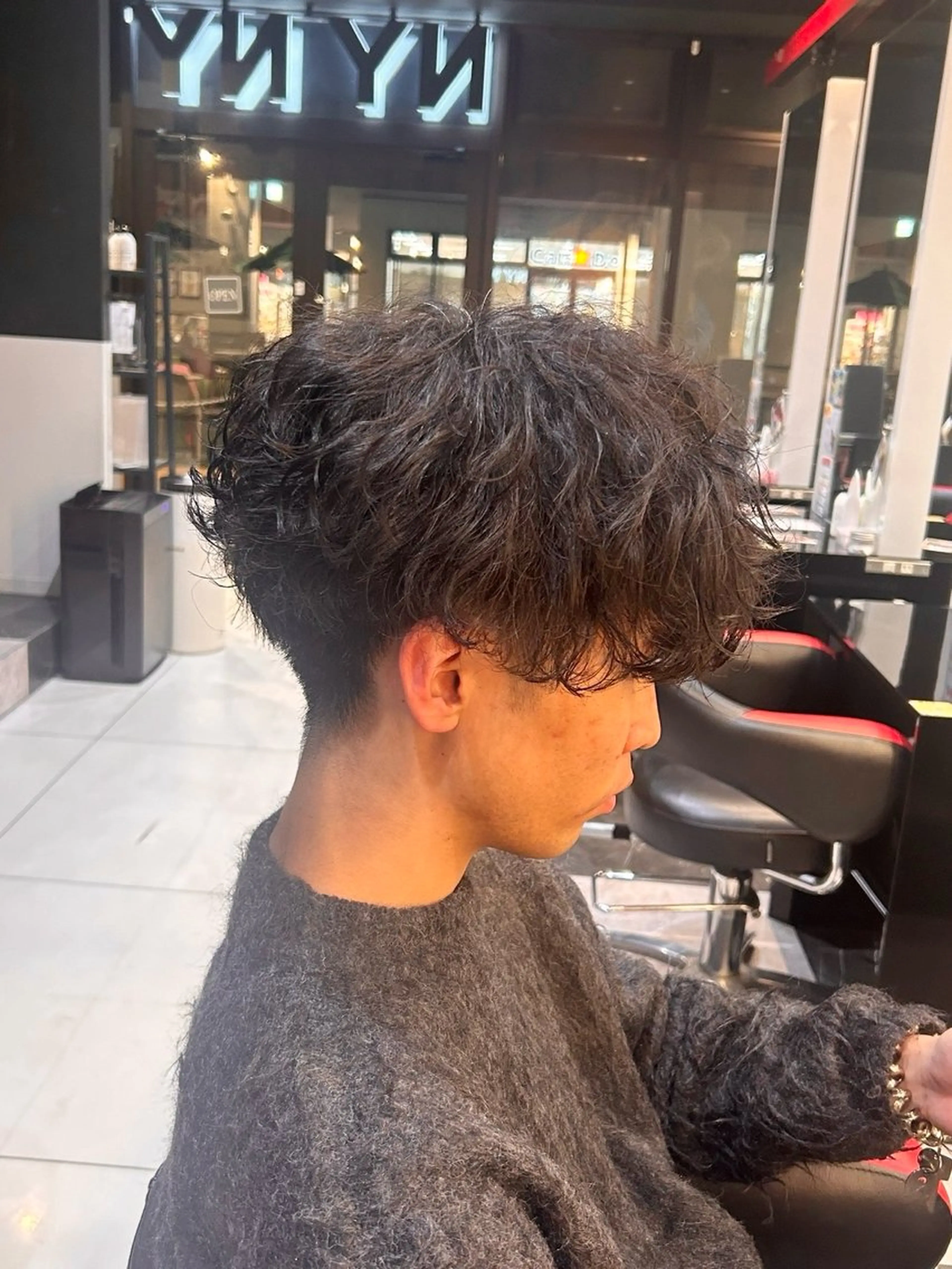 パーマ メンズ レディースモデル募集 無料/田中海斗のヘアスタイル