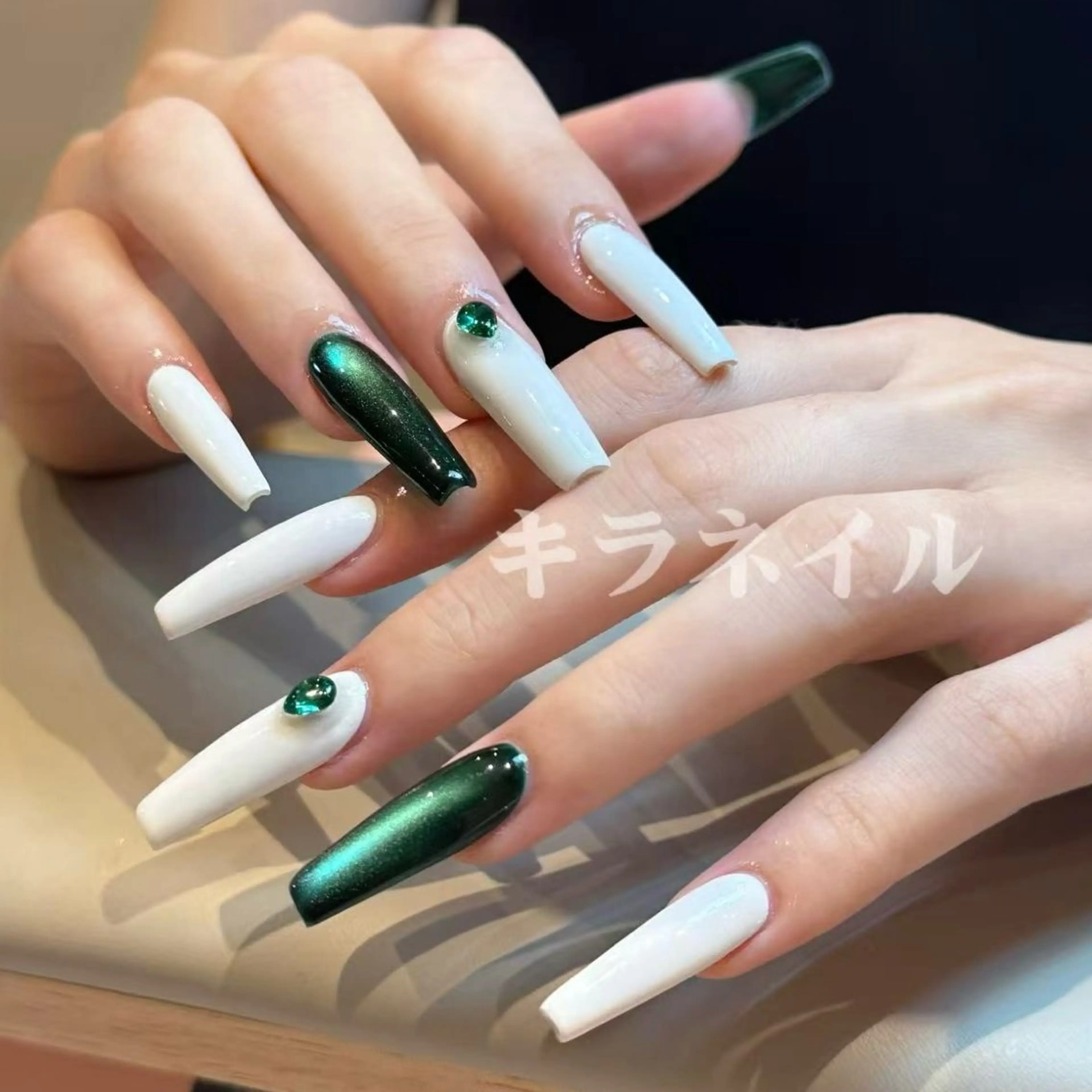 ネイル ハンドネイル 🎀kira 長さだし💗モチ最高のネイルデザイン