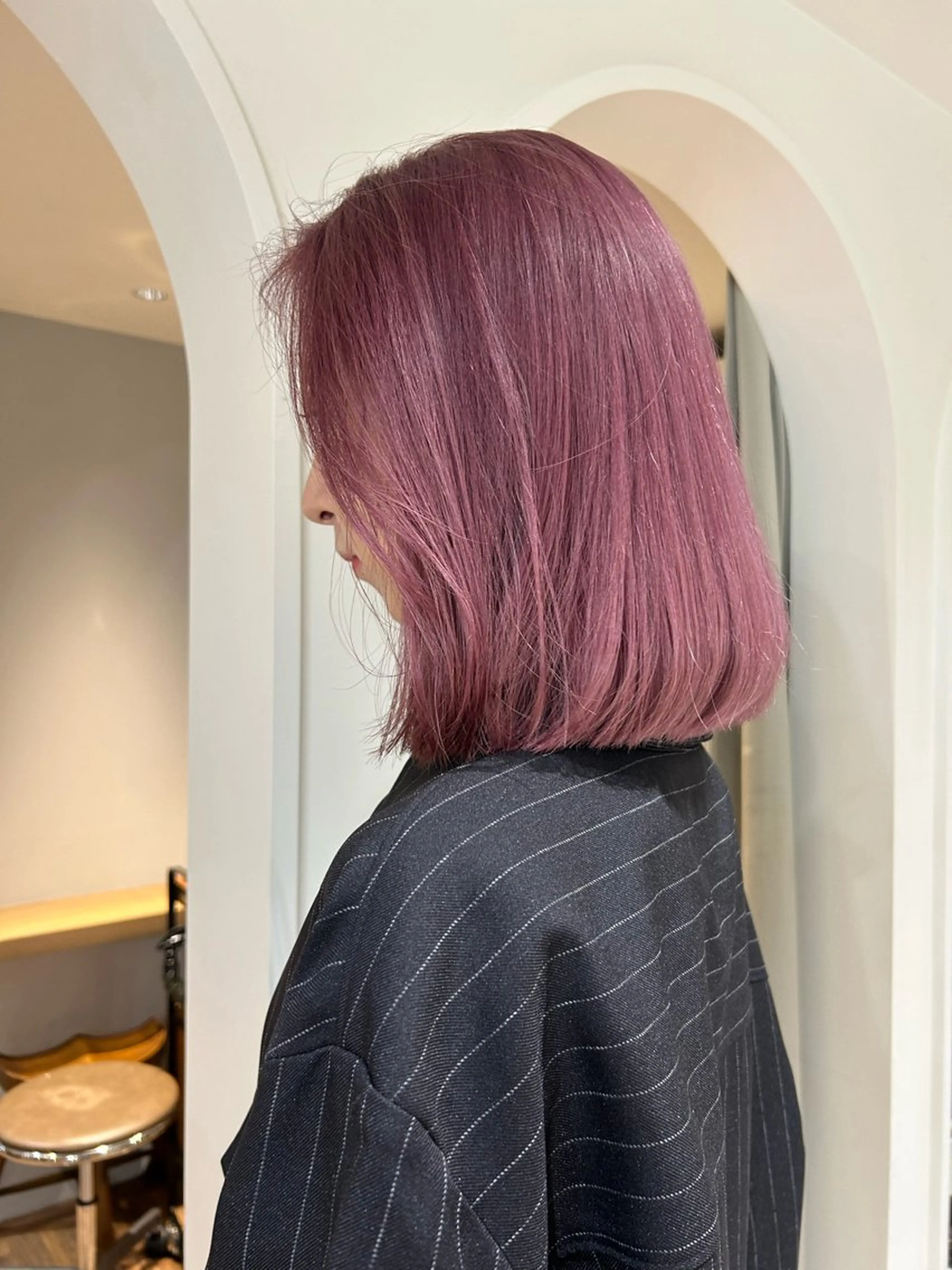 ミディアム カラー ヘアカラー トリートメント じゅわっと暖色カラー 🍊Moemiのヘアスタイル