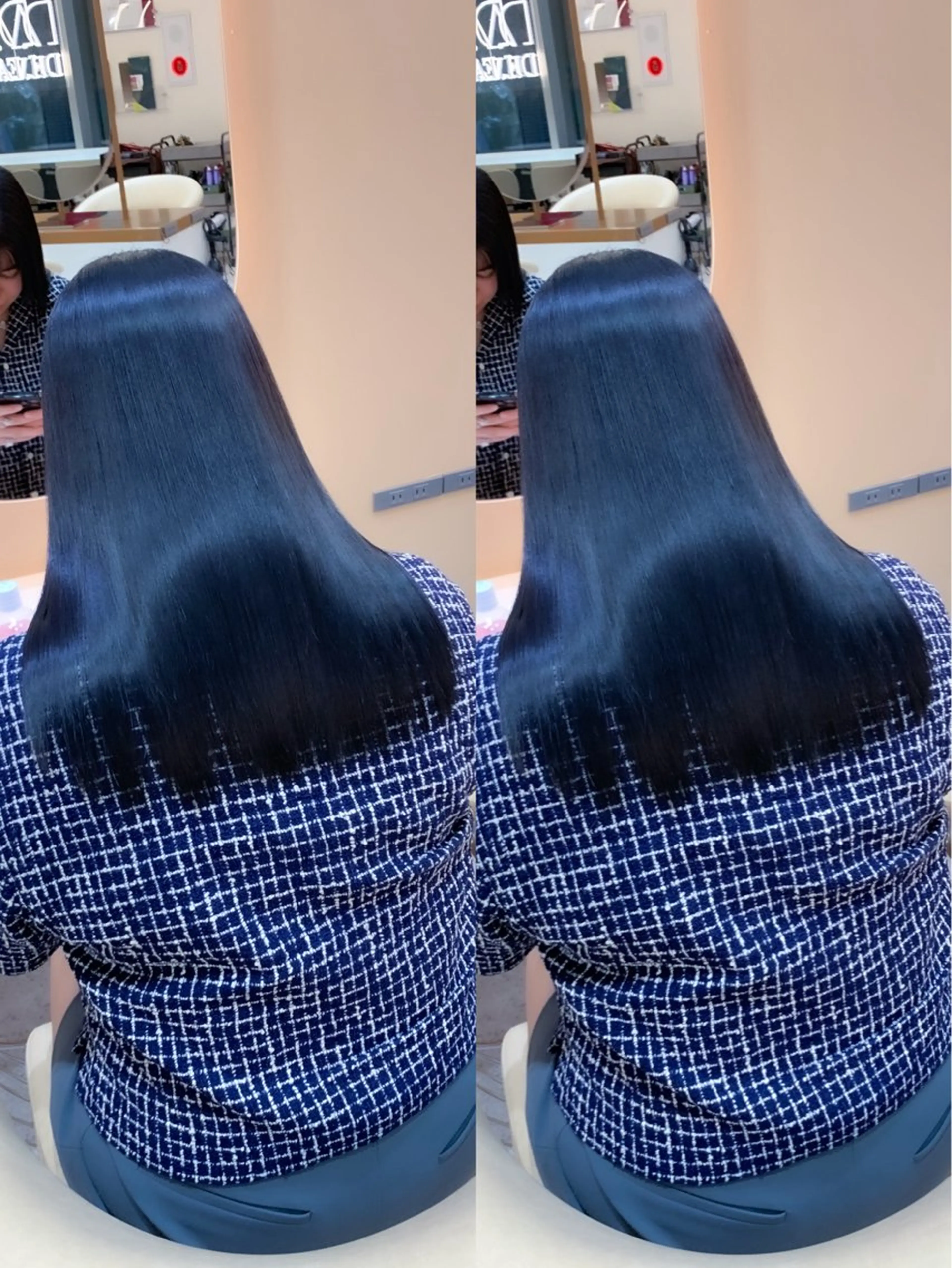 ミディアム カラー パーマ ブリーチ 縮毛矯正 ✨美髪矯正×髪質改善 🍎カイト🍎渋谷のヘアスタイル