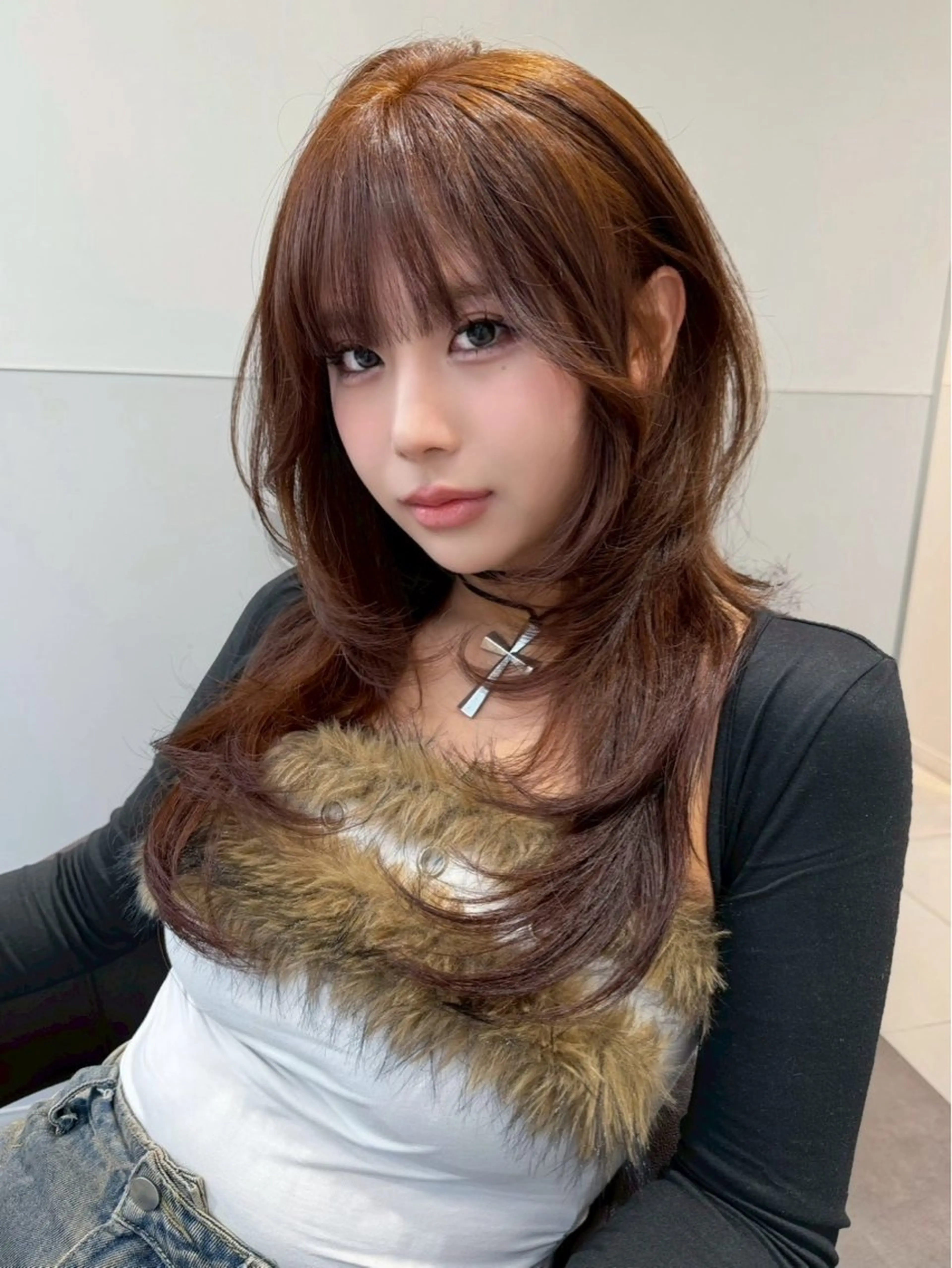 ロング カット ヘアカラー トリートメント ‎🤍髪質改善‎🤍 ‎ViVIE🤍のヘアスタイル