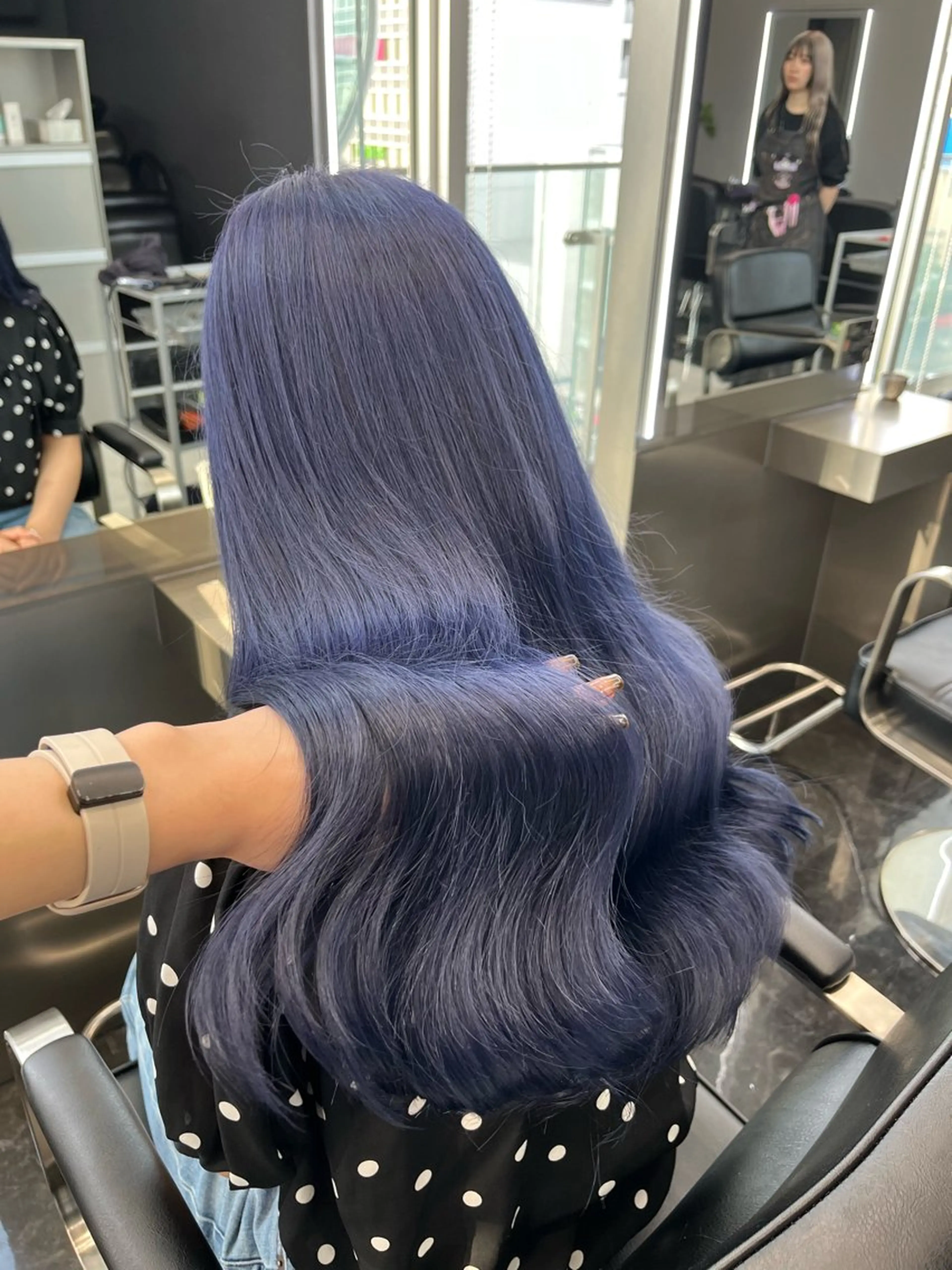 ロング カラー ブリーチ ハイトーンカラー 韓国風ヘア ヘアカラー トリートメント ヘアセット 韓国ヘア🖤/透明感 shihoのヘアスタイル