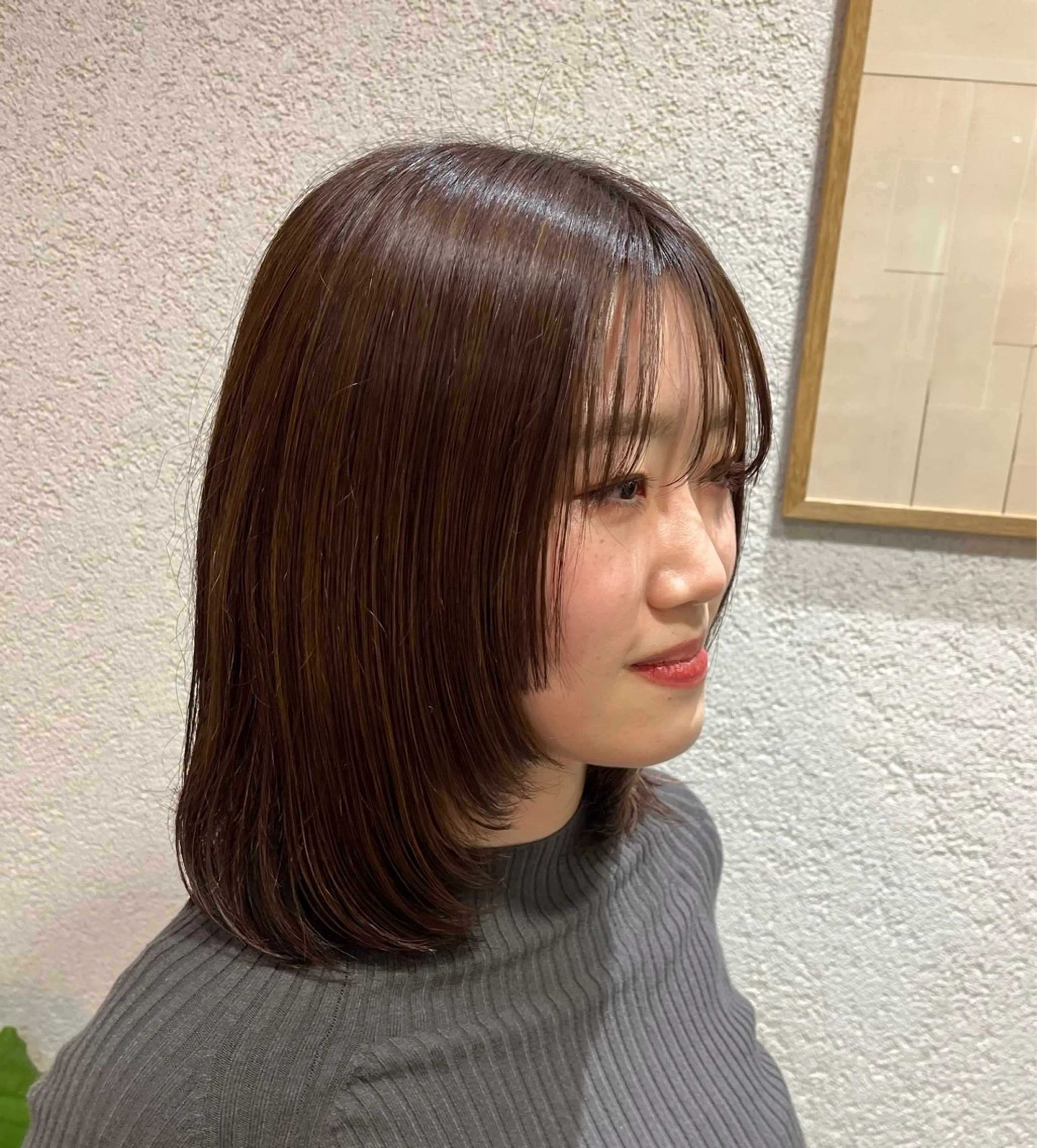 ミディアム カラー 本田 茜のヘアスタイル