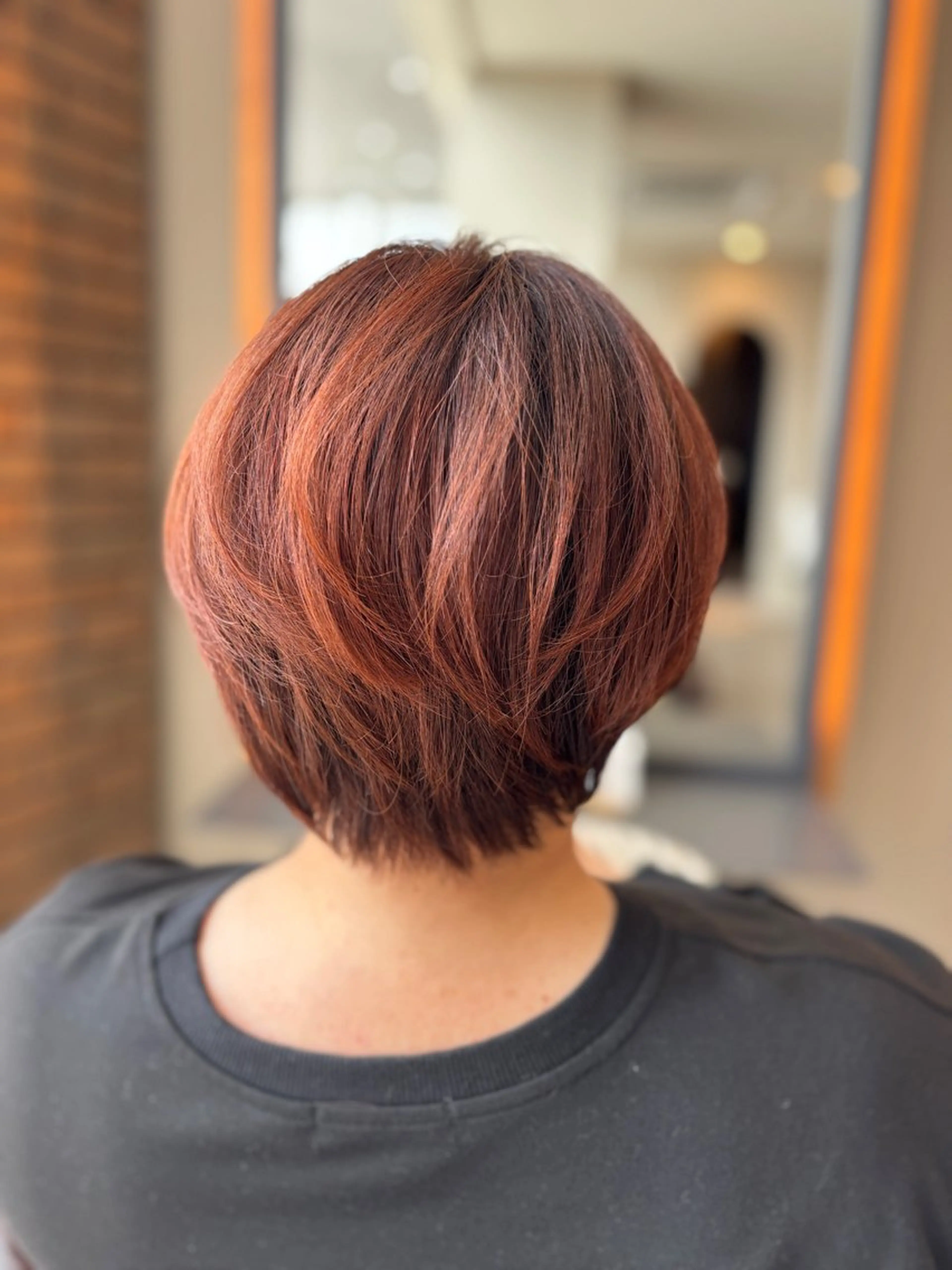 ショート カット ヘアカラー トリートメント ヘッドスパ 酸性ストレート/ブリ ーチなしWカラー河本のヘアスタイル