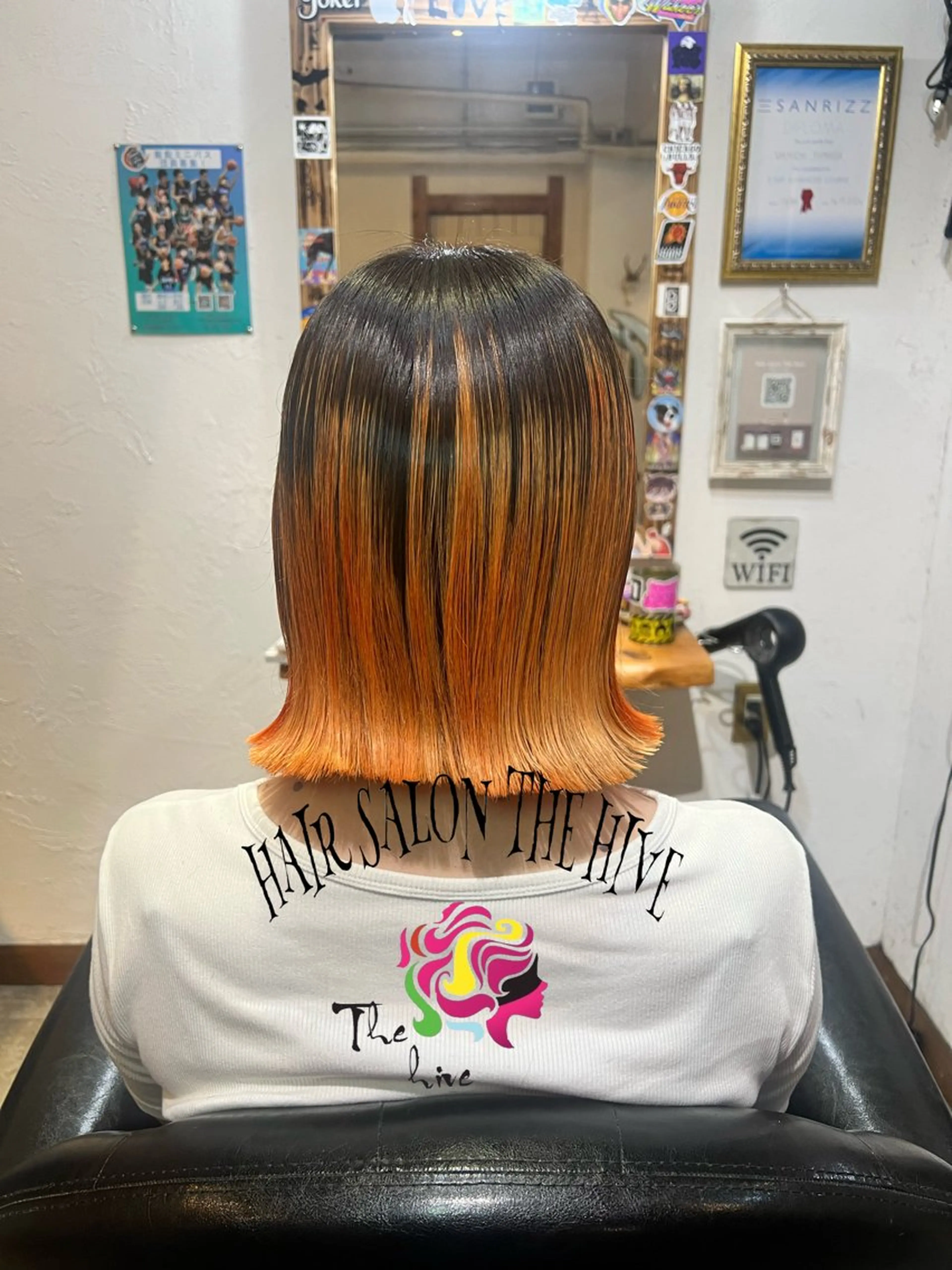 ミディアム カラー カット ヘアカラー Hair salon The  hiveのヘアスタイル