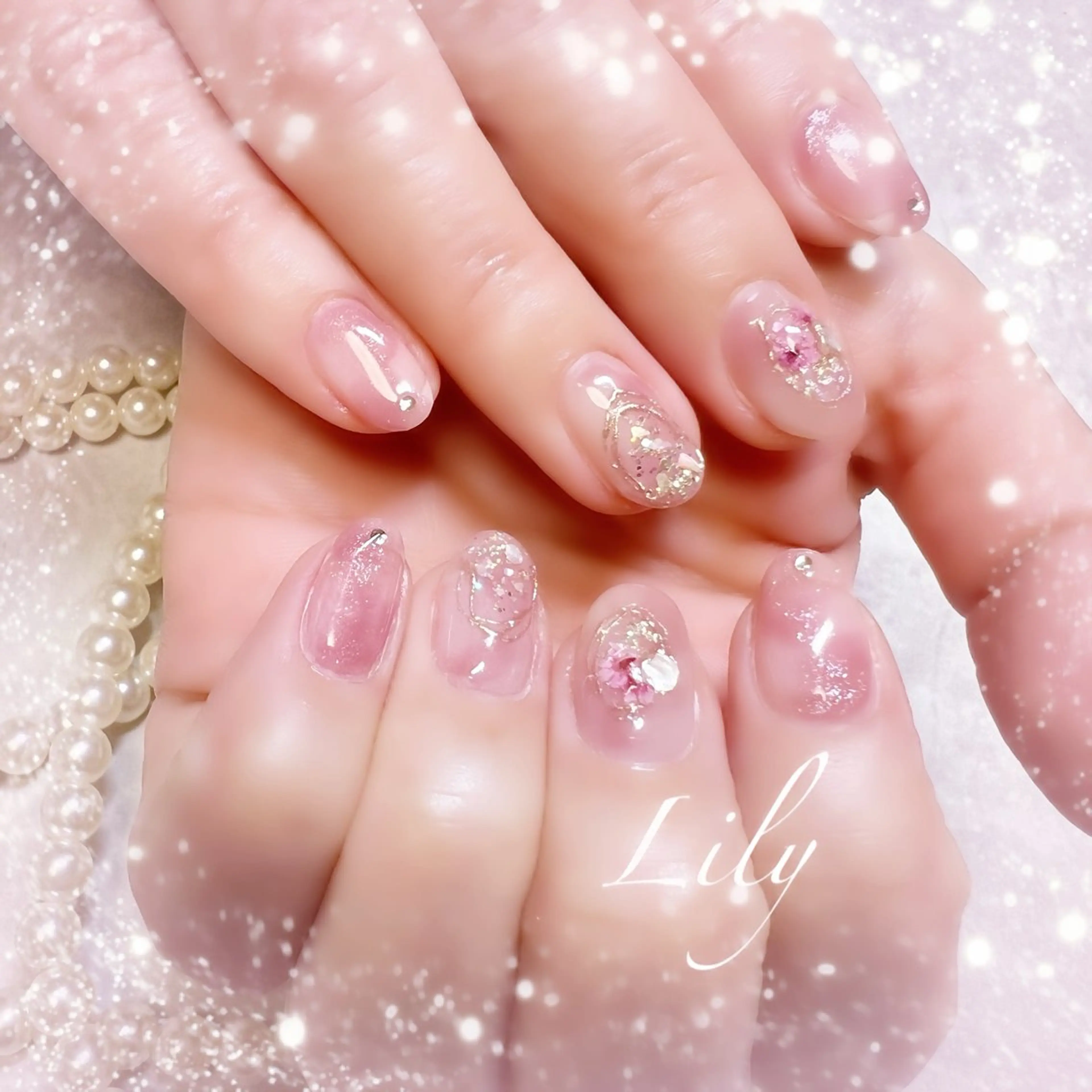 ネイル ハンドネイル Lily*nail 🌻Mii🌻のネイルデザイン