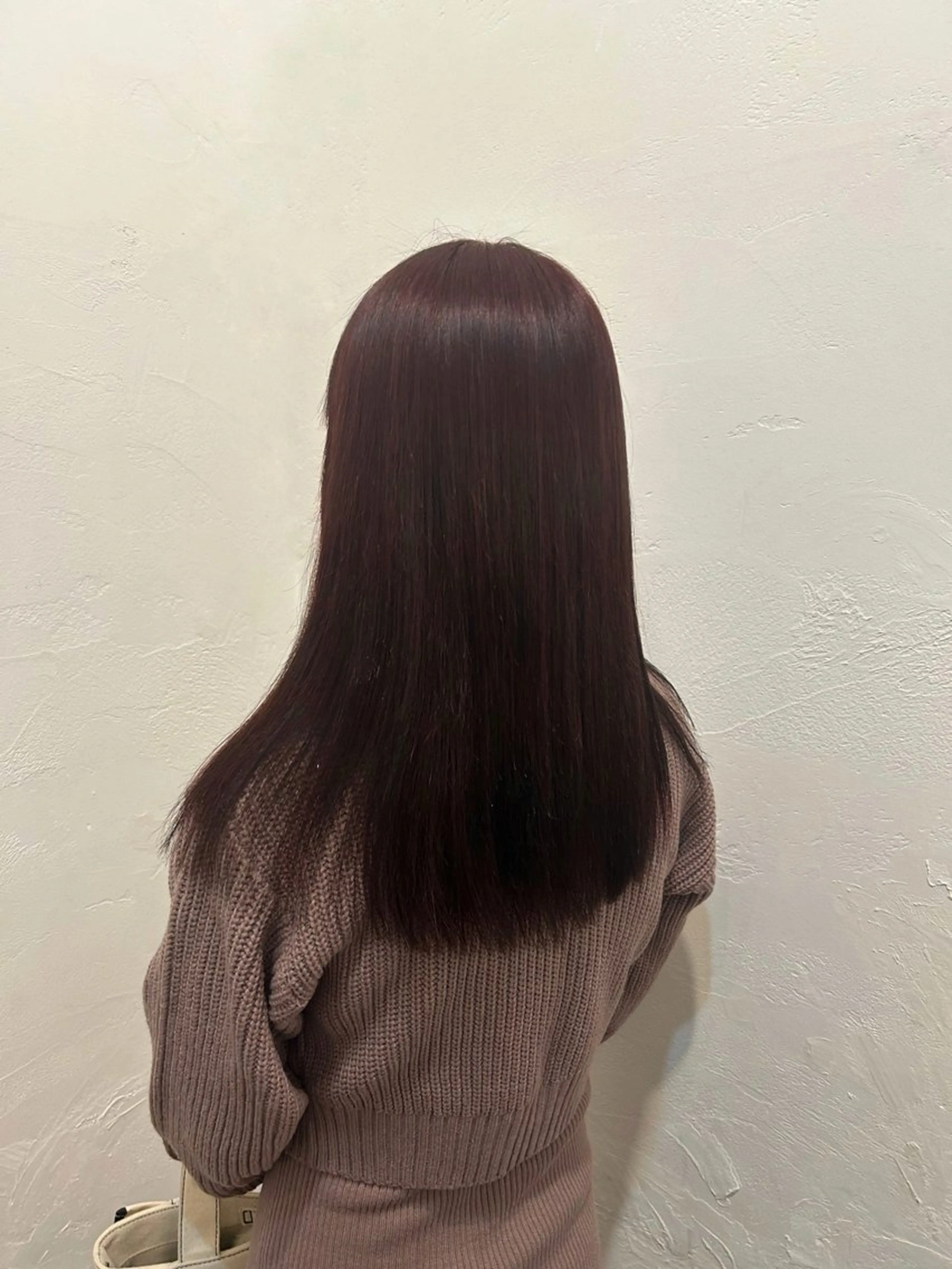 ロング カラー ブラウンカラー ピンクカラー ピンクブラウン 水谷 優華のヘアスタイル